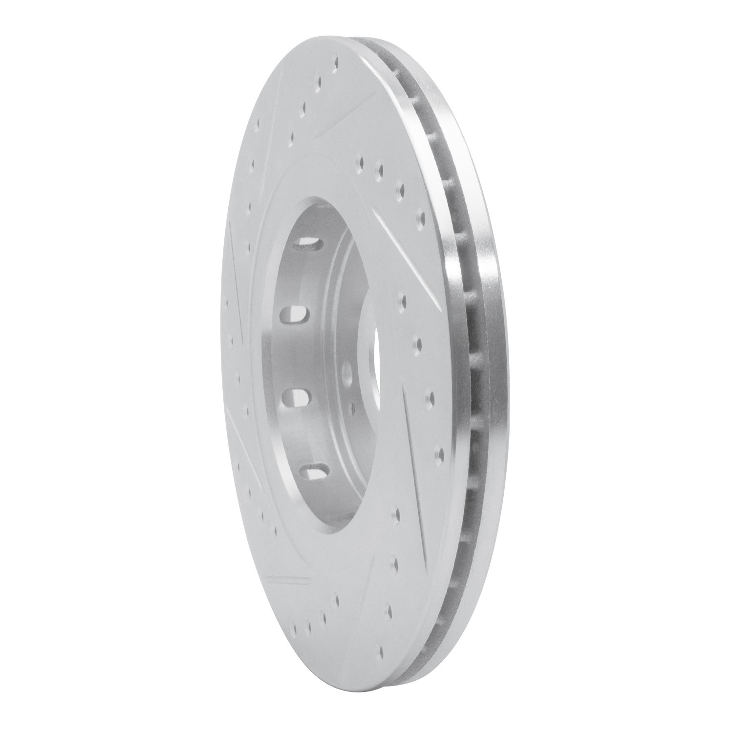 DYN 631-72061R DFC Brake Rotor - Drilled and Slotted - Silver - Image 4