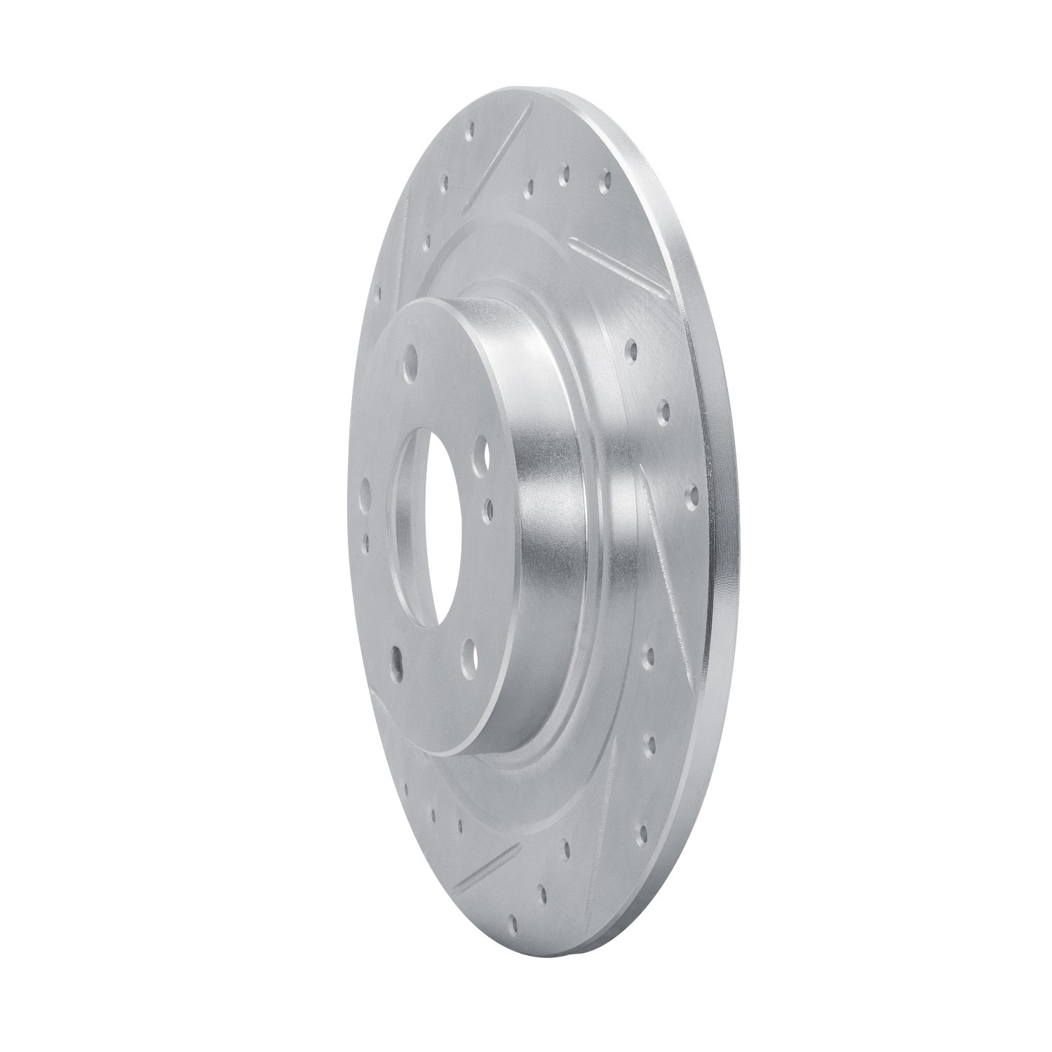 DYN 631-72063L DFC Brake Rotor - Drilled and Slotted - Silver - Image 3