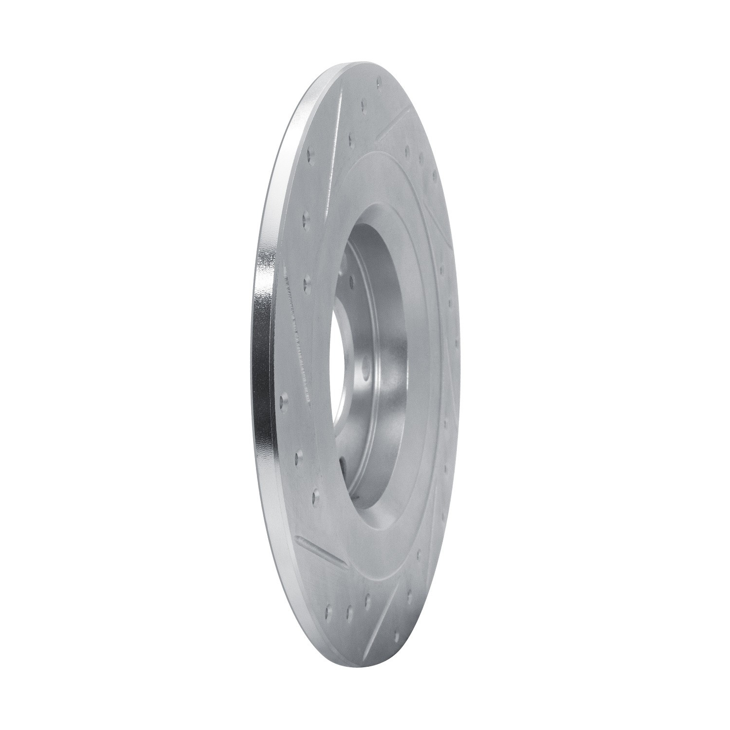 DYN 631-72063L DFC Brake Rotor - Drilled and Slotted - Silver - Image 2