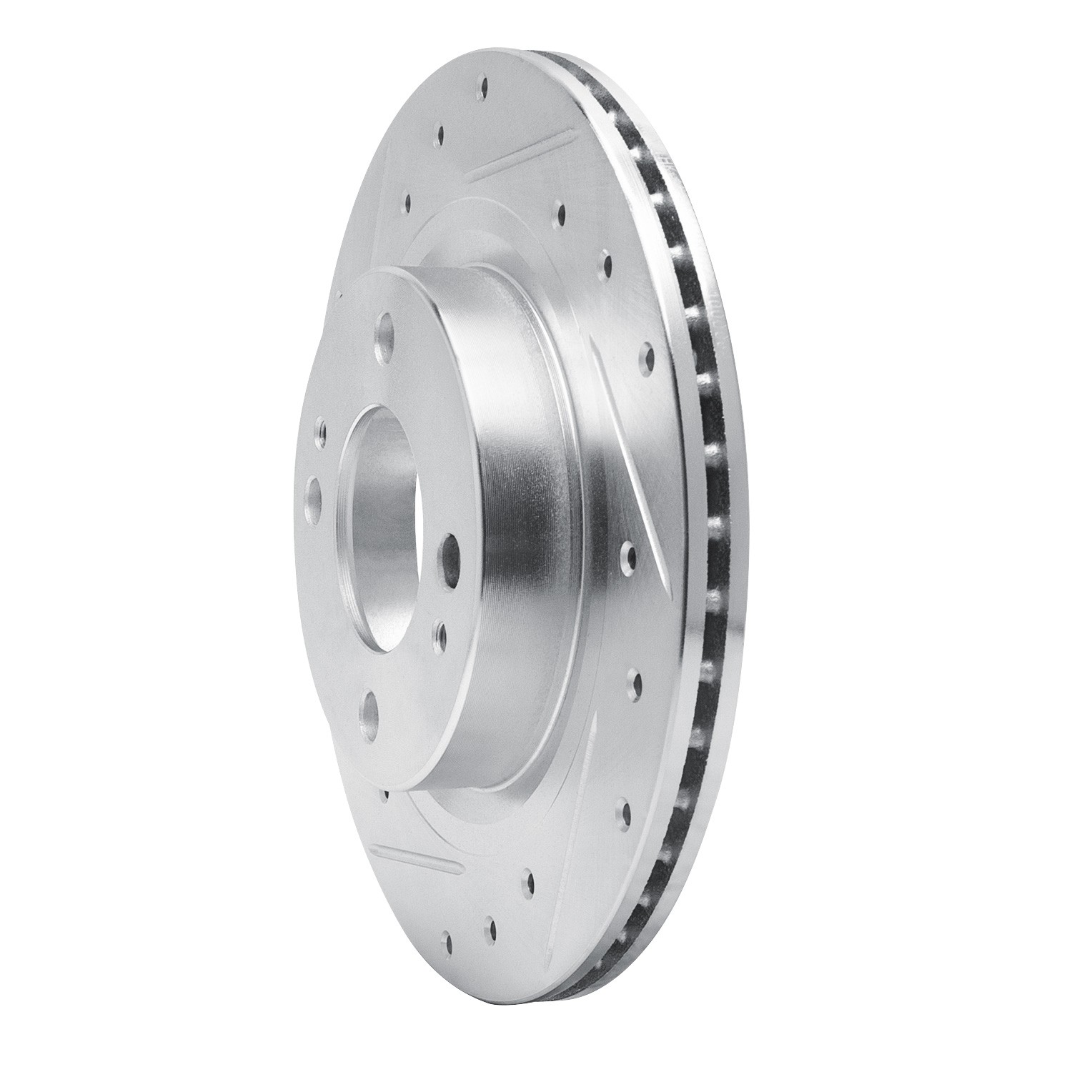 DYN 631-72069L DFC Brake Rotor - Drilled and Slotted - Silver - Image 3