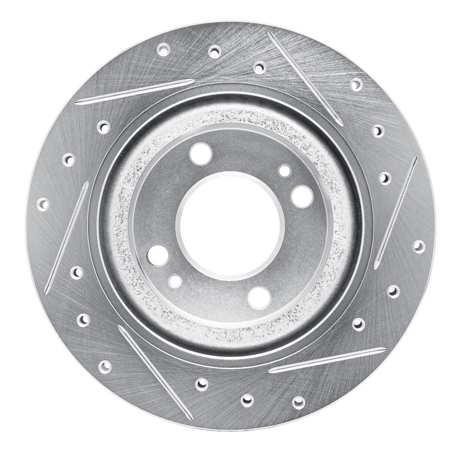 DYN 631-72069L DFC Brake Rotor - Drilled and Slotted - Silver - Image 4