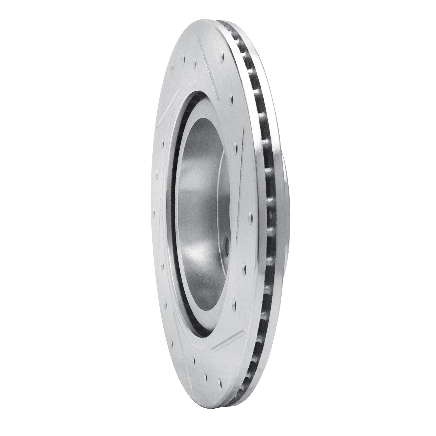 DYN 631-72069L DFC Brake Rotor - Drilled and Slotted - Silver - Image 2