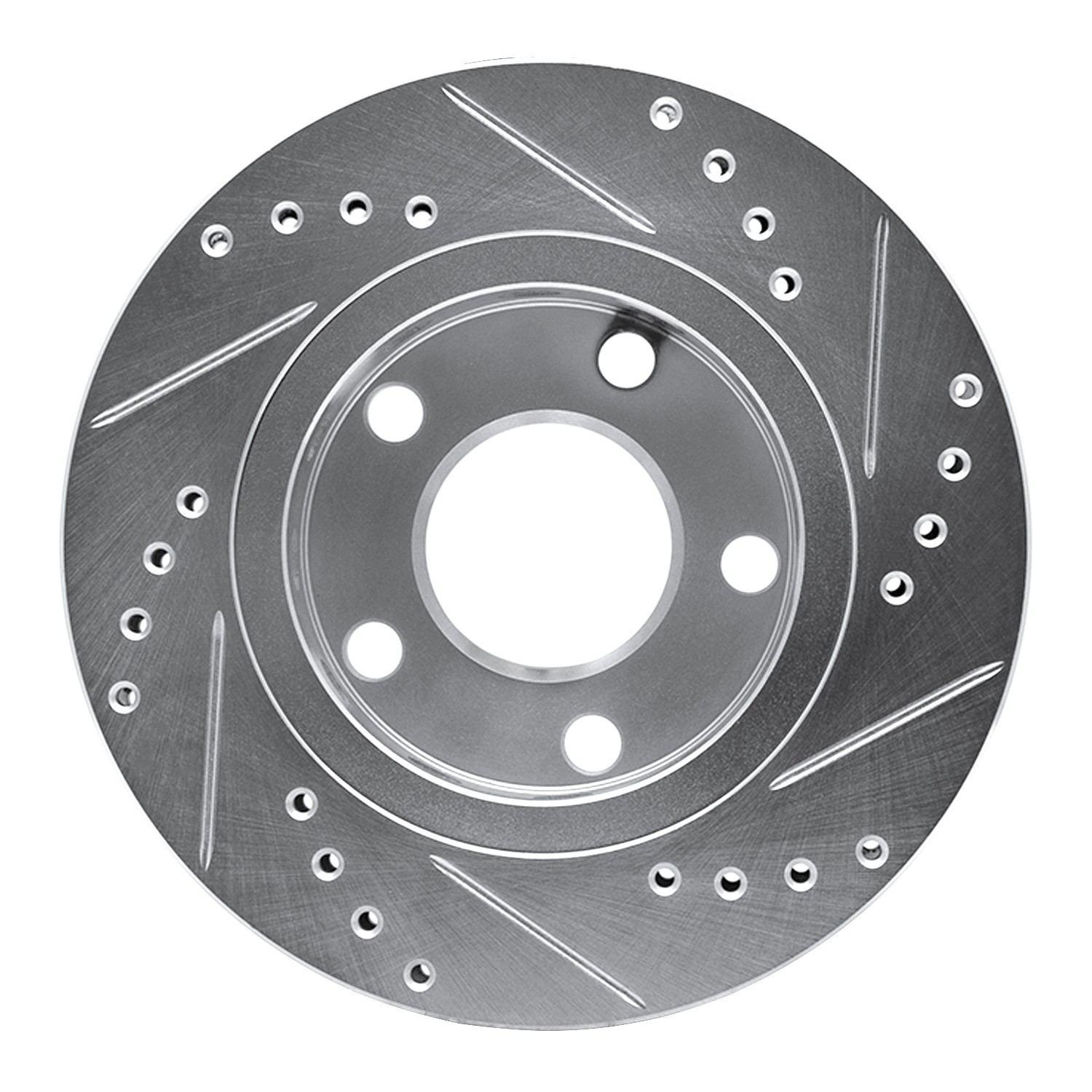 DYN 631-73024L DFC Brake Rotor - Drilled and Slotted - Silver - Image 4