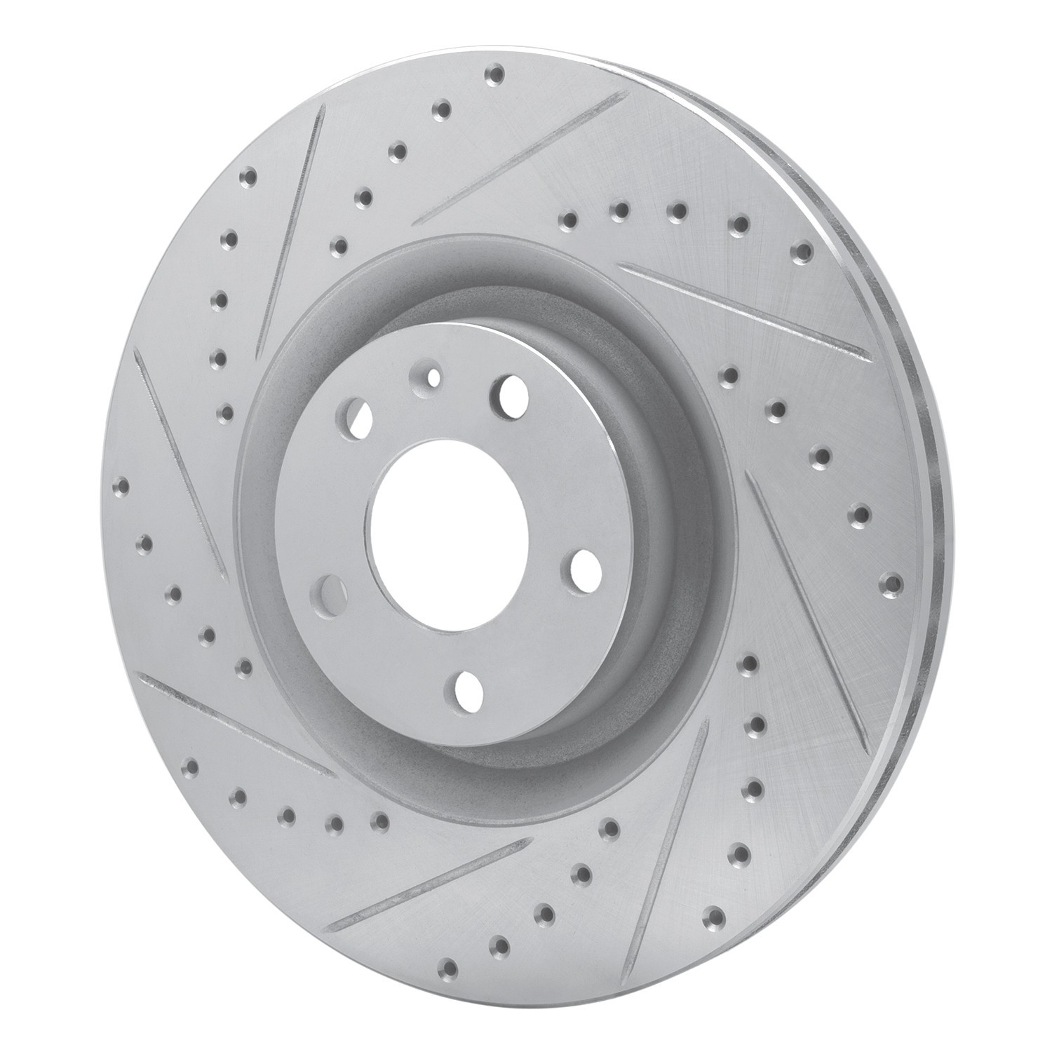 DYN 631-73031L DFC Brake Rotor - Drilled and Slotted - Silver - Image 3