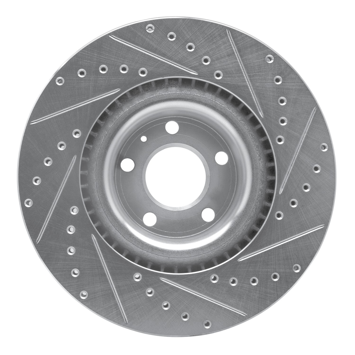 DYN 631-73031L DFC Brake Rotor - Drilled and Slotted - Silver - Image 4