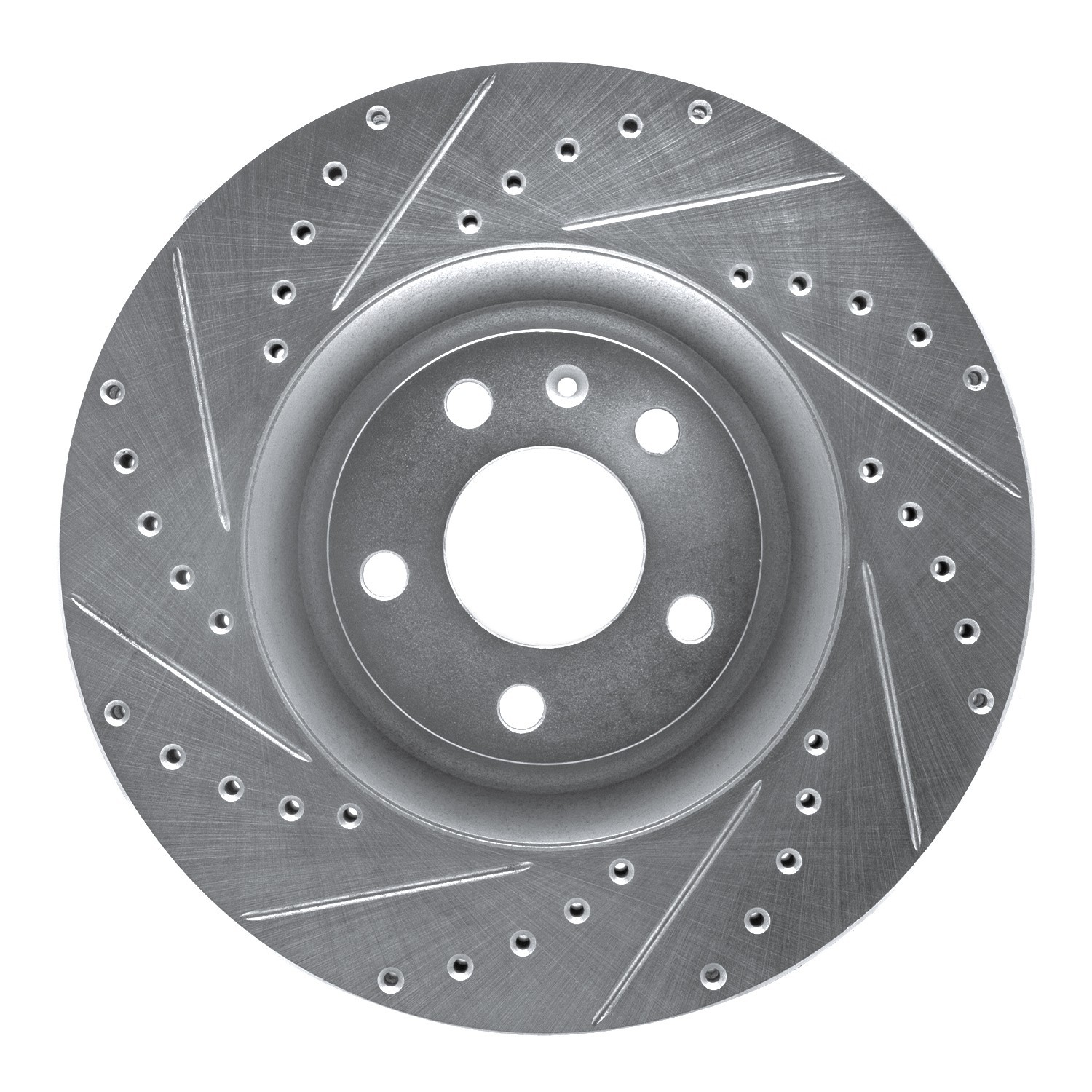 DYN 631-73031L DFC Brake Rotor - Drilled and Slotted - Silver - Image 5