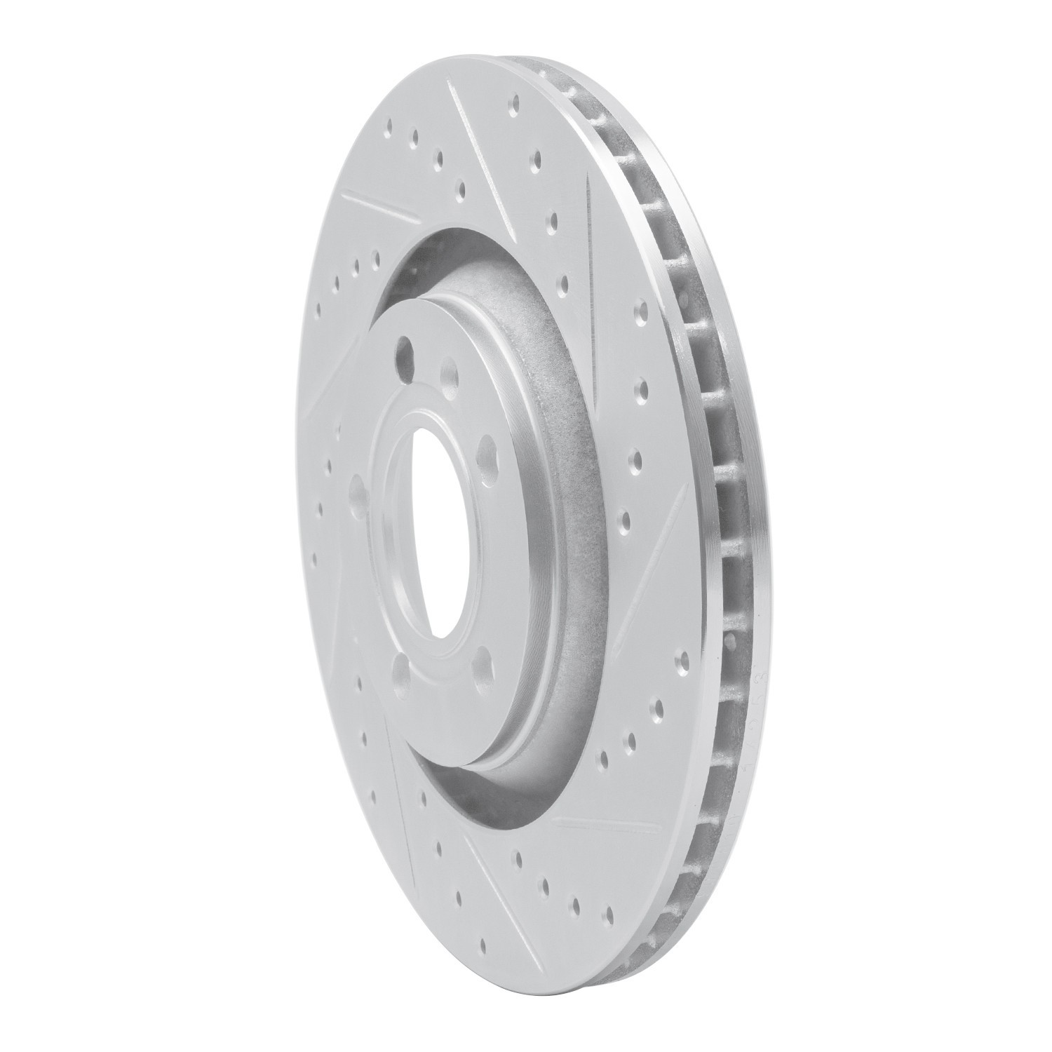 DYN 631-73032R DFC Brake Rotor - Drilled and Slotted - Silver - Image 2