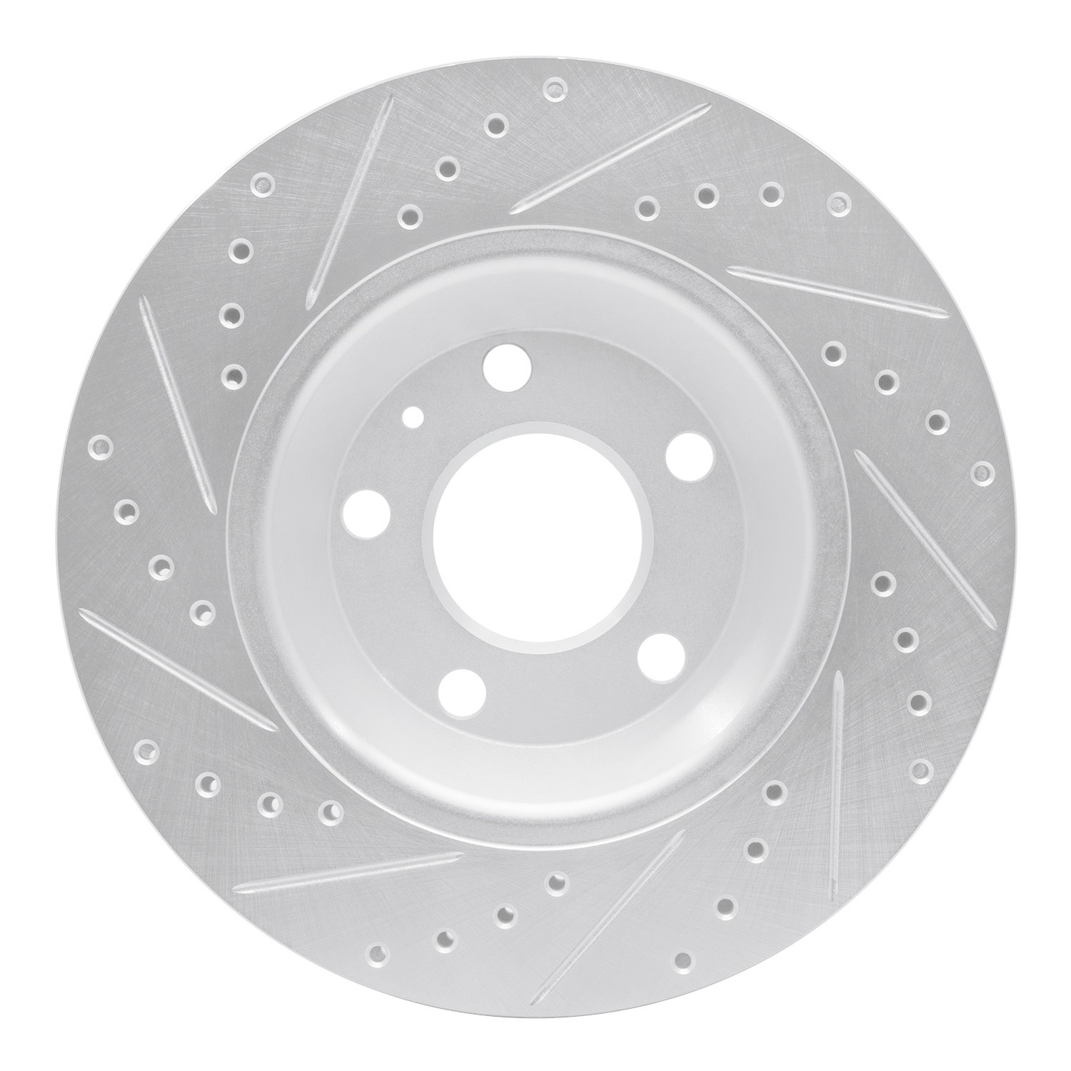 DYN 631-73032R DFC Brake Rotor - Drilled and Slotted - Silver - Image 3