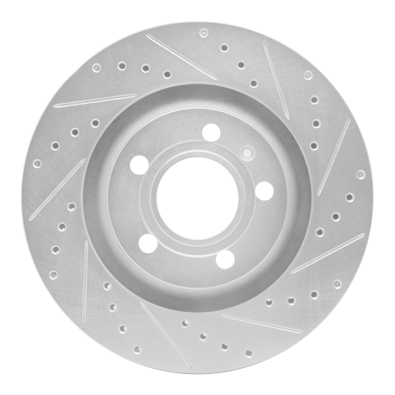 DYN 631-73032R DFC Brake Rotor - Drilled and Slotted - Silver - Image 4