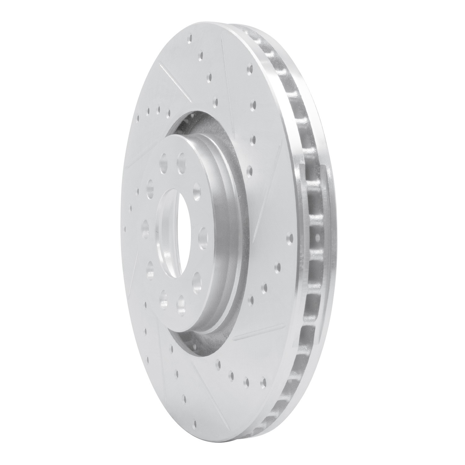 DYN 631-73036R DFC Brake Rotor - Drilled and Slotted - Silver - Image 2