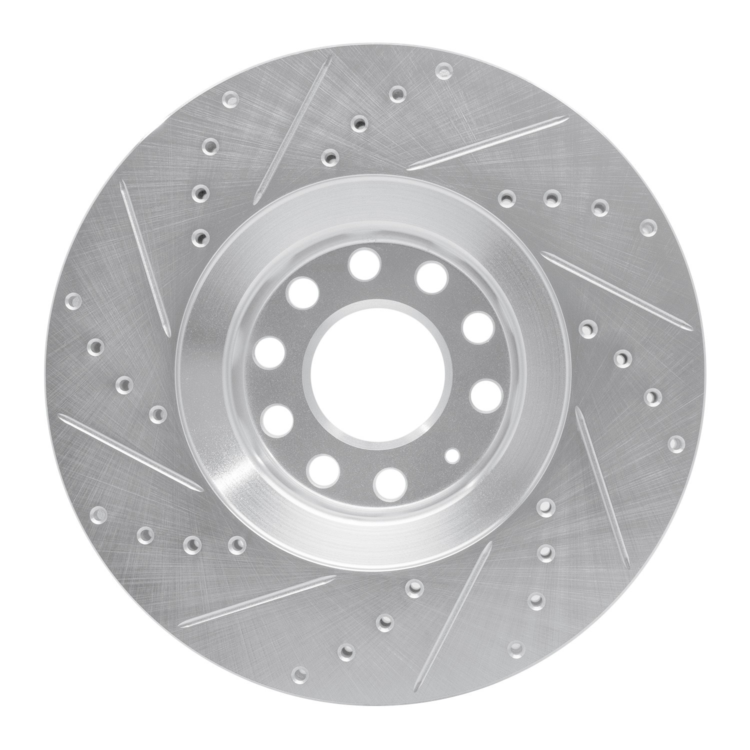 DYN 631-73036R DFC Brake Rotor - Drilled and Slotted - Silver - Image 3
