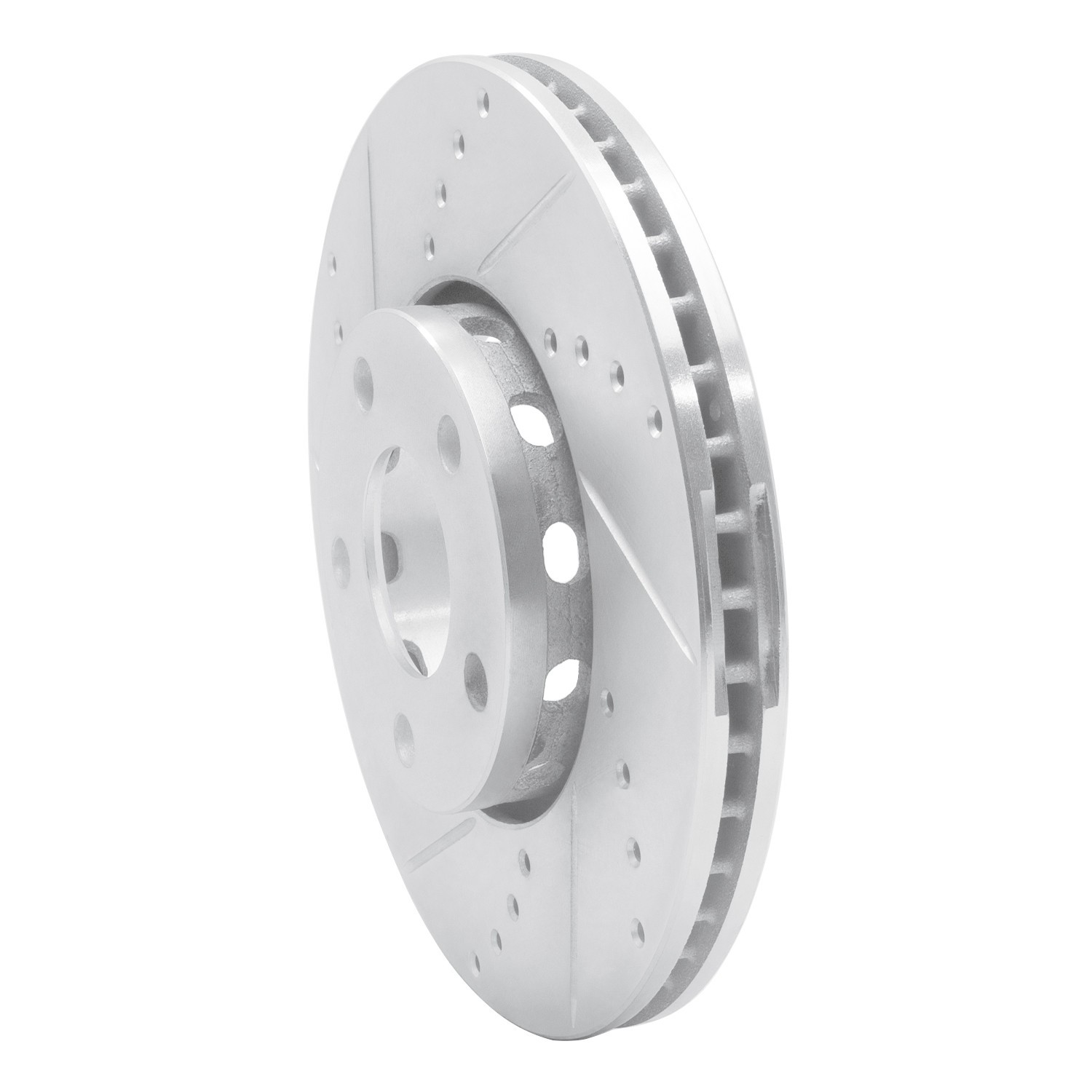 DYN 631-73041L DFC Brake Rotor - Drilled and Slotted - Silver - Image 4