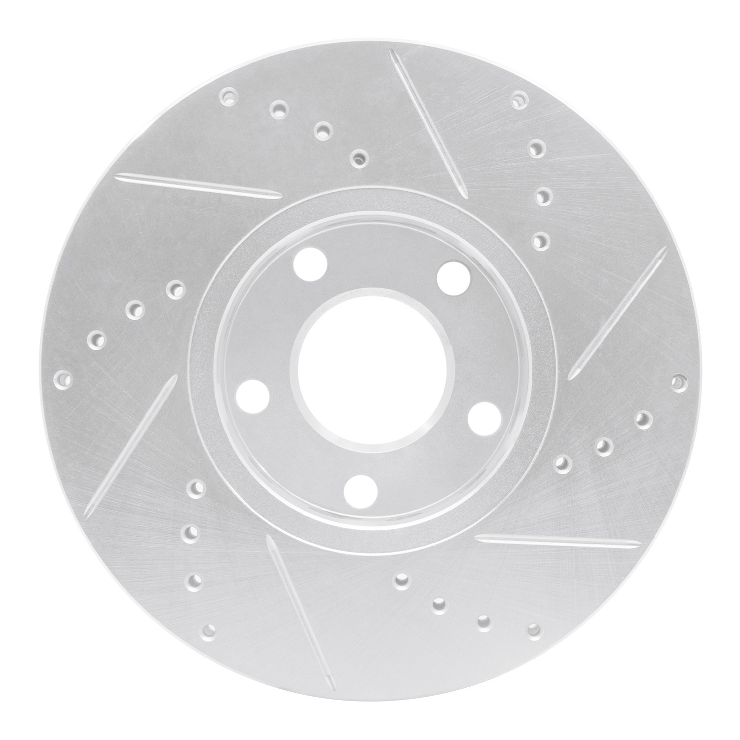 DYN 631-73041L DFC Brake Rotor - Drilled and Slotted - Silver - Image 3