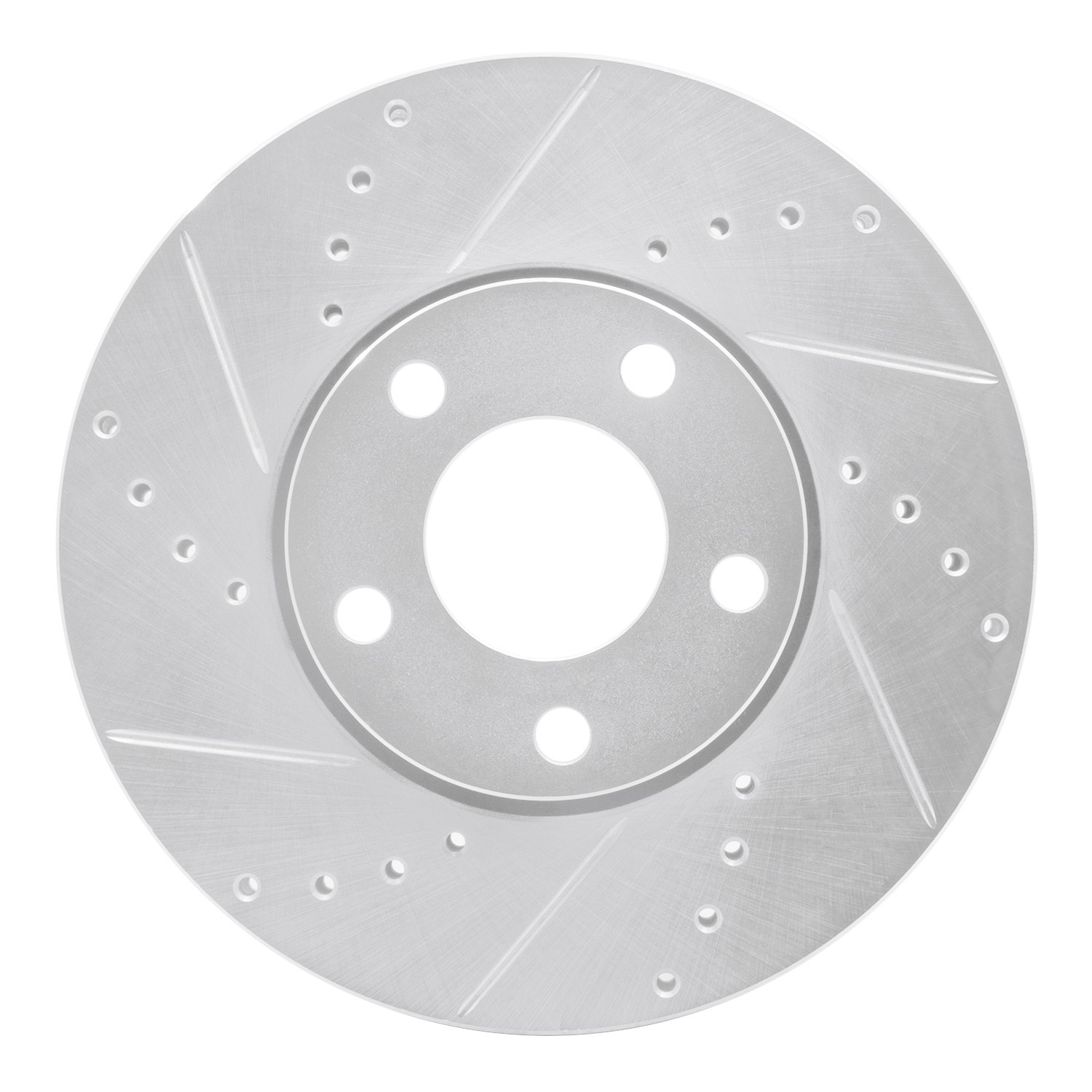 DYN 631-73041L DFC Brake Rotor - Drilled and Slotted - Silver - Image 5