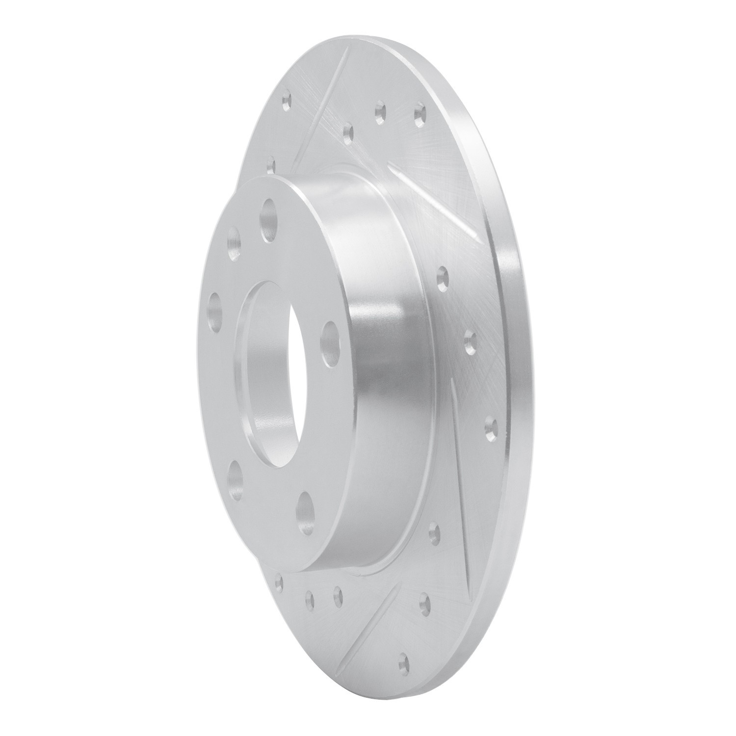 DYN 631-73043L DFC Brake Rotor - Drilled and Slotted - Silver - Image 2