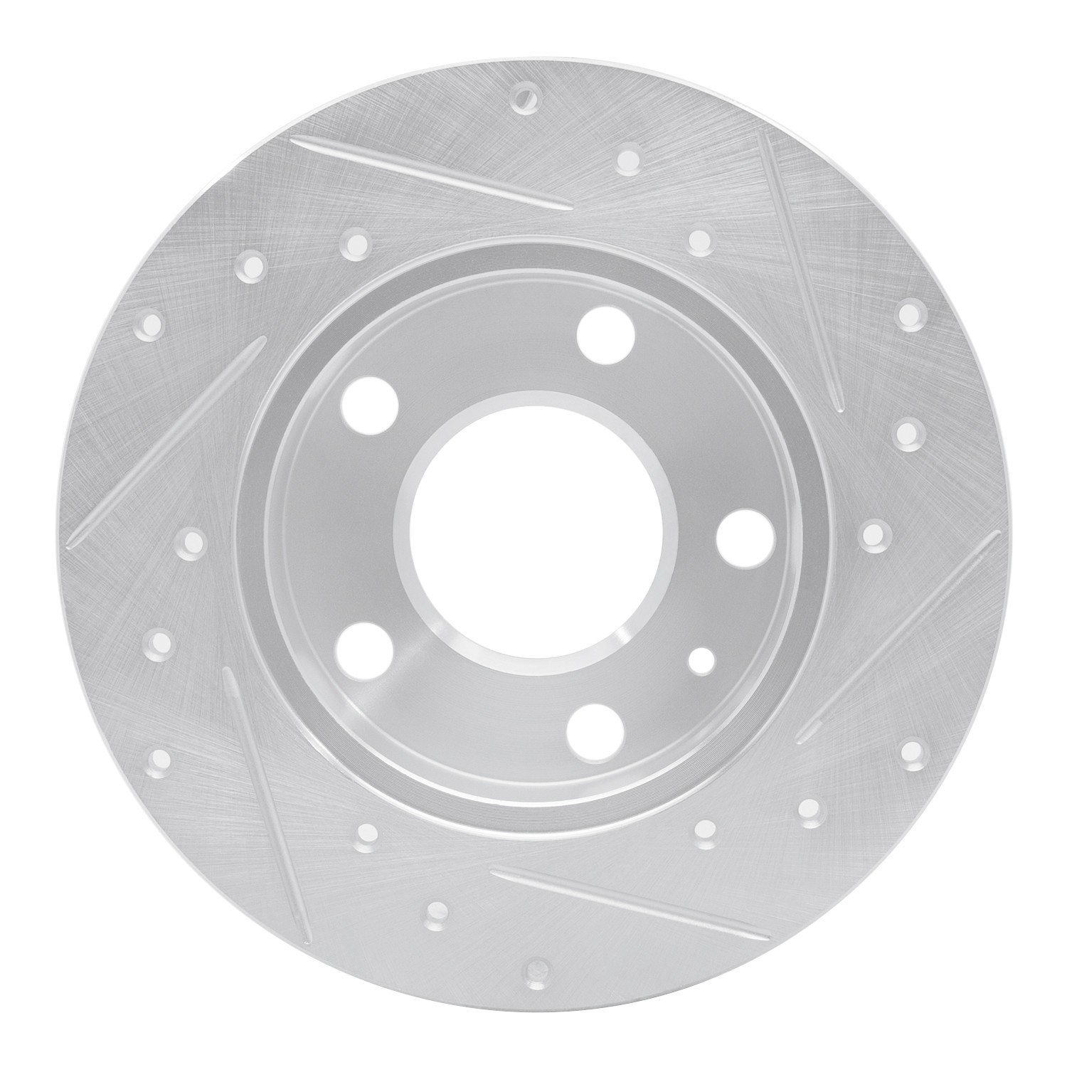 DYN 631-73043L DFC Brake Rotor - Drilled and Slotted - Silver - Image 3