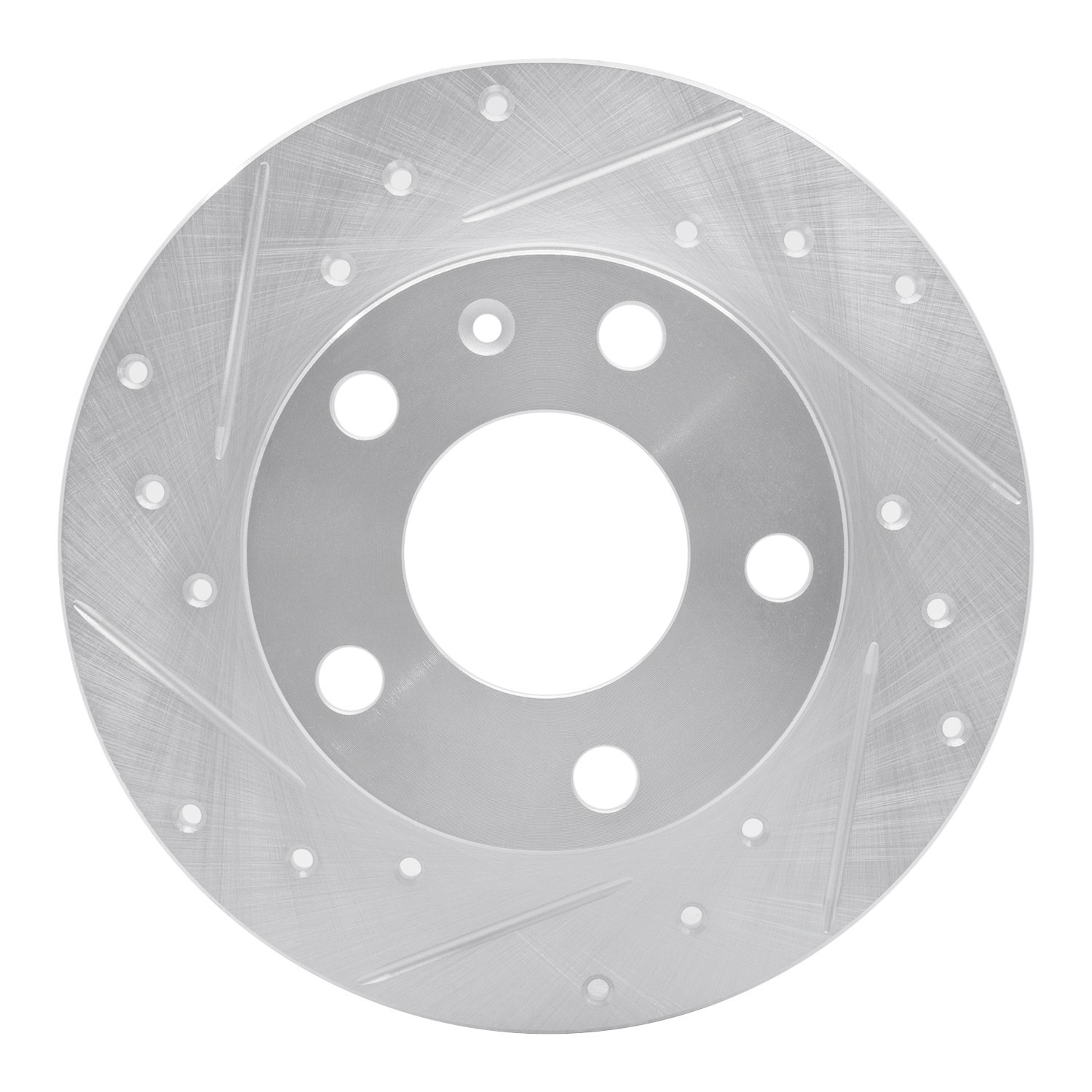 DYN 631-73043L DFC Brake Rotor - Drilled and Slotted - Silver - Image 4