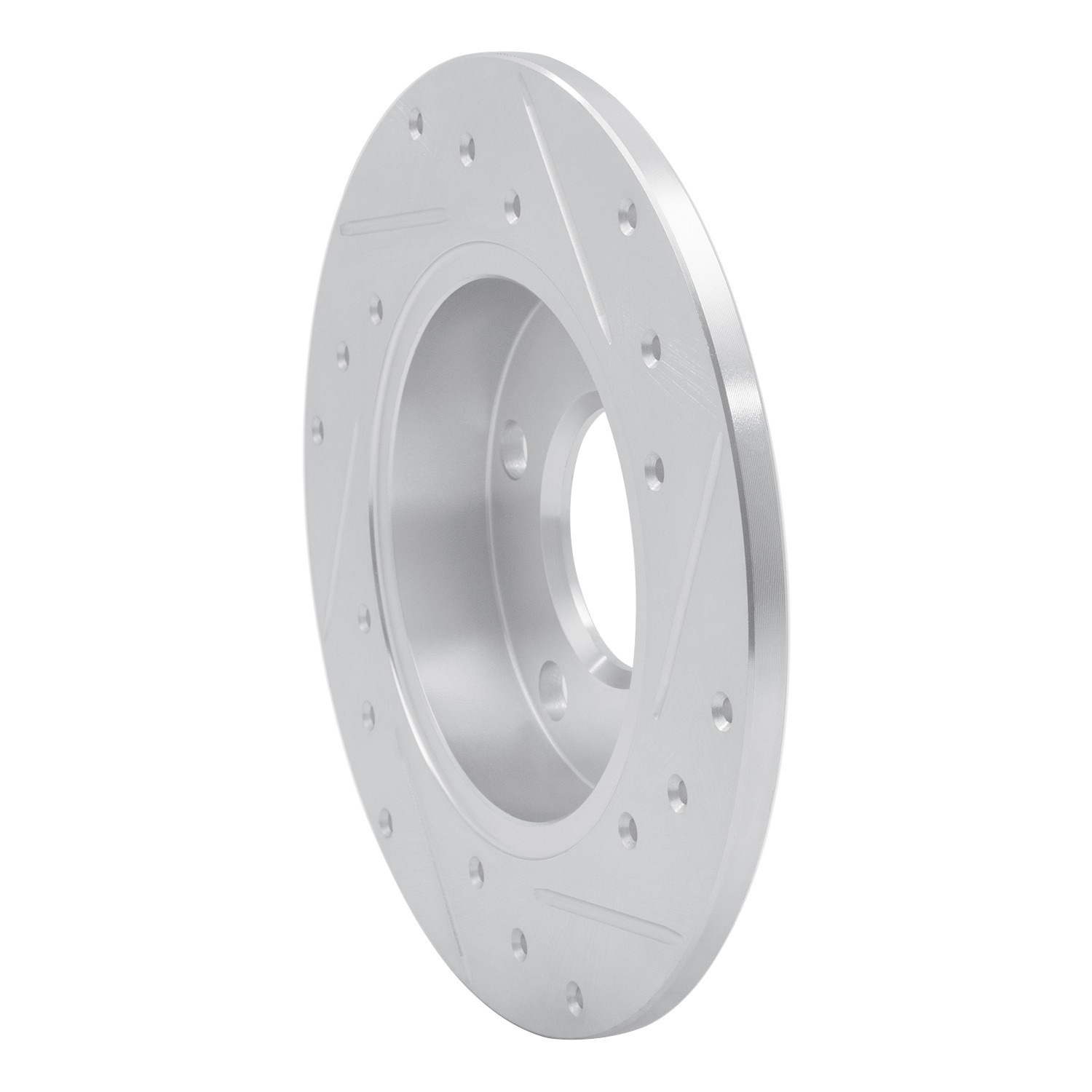 DYN 631-73043L DFC Brake Rotor - Drilled and Slotted - Silver - Image 5