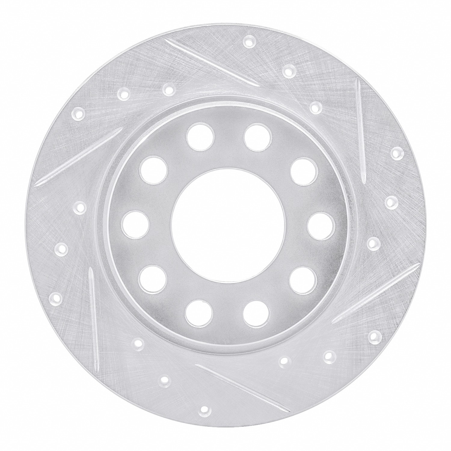 DYN 631-73045R DFC Brake Rotor - Drilled and Slotted - Silver - Image 4