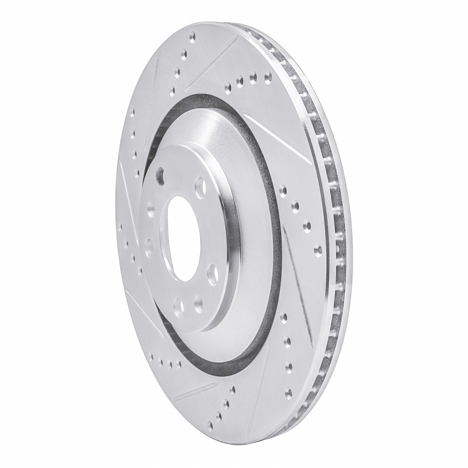 DYN 631-73046L DFC Brake Rotor - Drilled and Slotted - Silver - Image 4