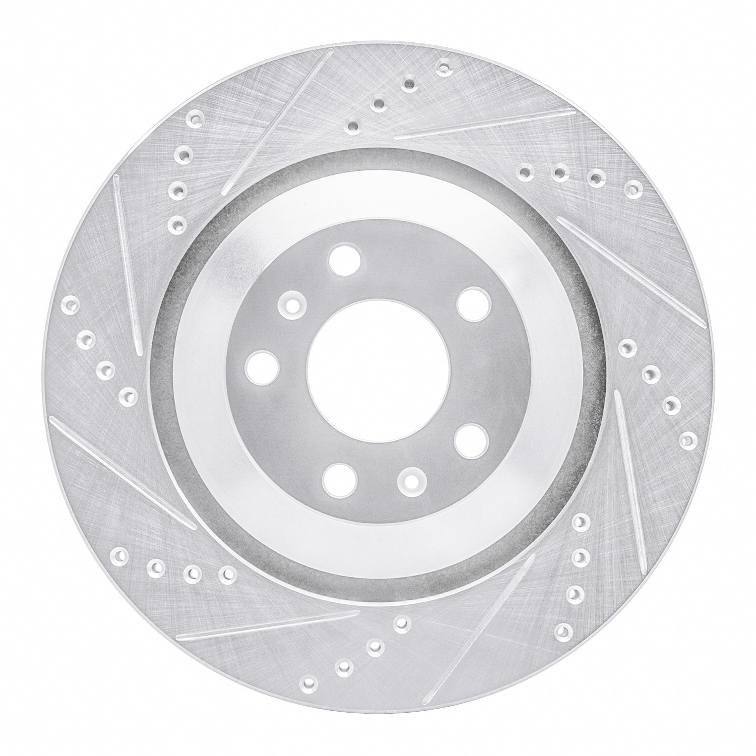DYN 631-73046L DFC Brake Rotor - Drilled and Slotted - Silver - Image 5