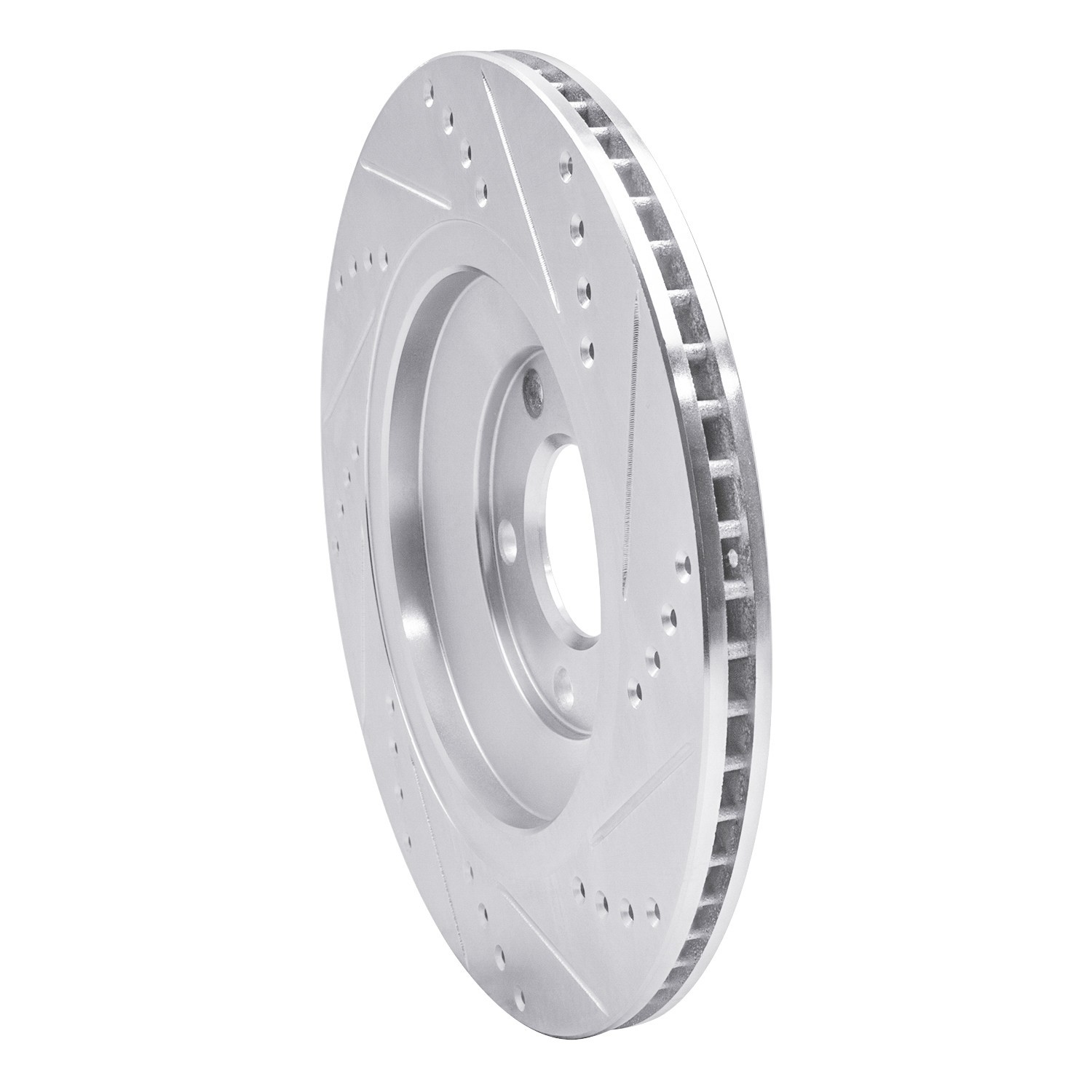 DYN 631-73046L DFC Brake Rotor - Drilled and Slotted - Silver - Image 2