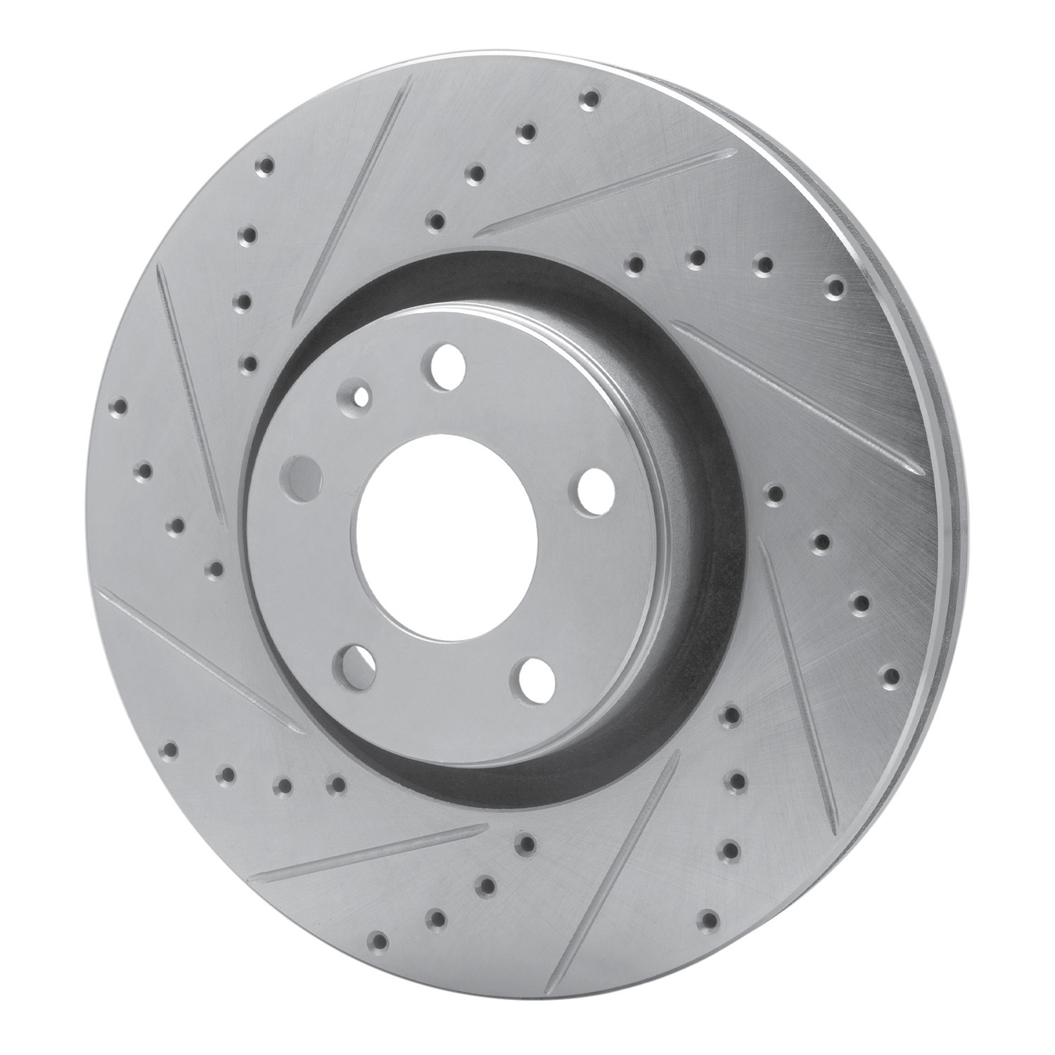 DYN 631-73047L DFC Brake Rotor - Drilled and Slotted - Silver - Image 3