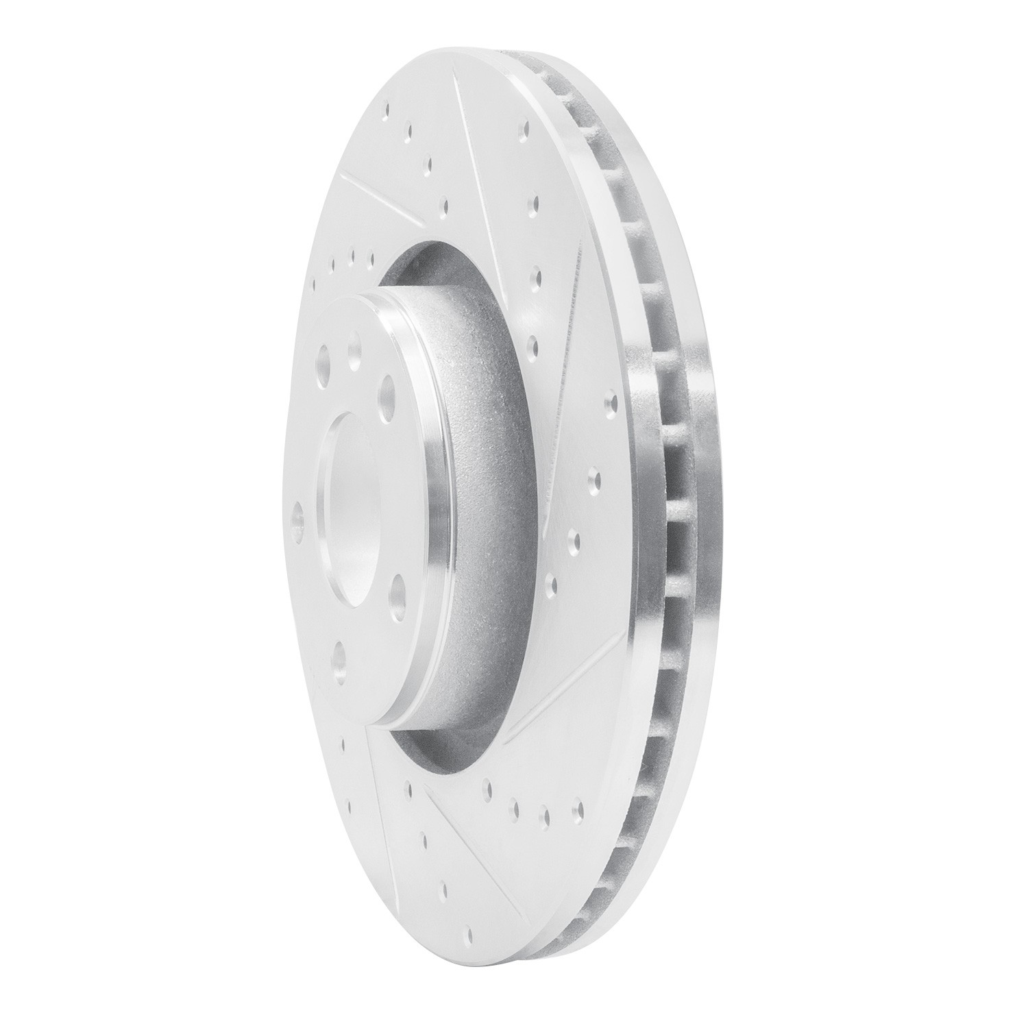 DYN 631-73047R DFC Brake Rotor - Drilled and Slotted - Silver - Image 3