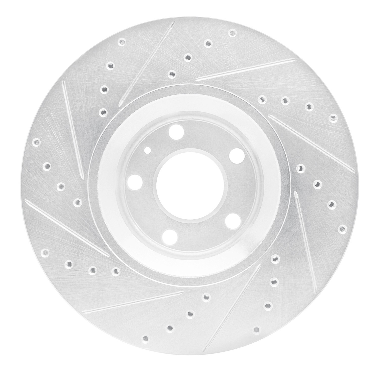 DYN 631-73047R DFC Brake Rotor - Drilled and Slotted - Silver - Image 4