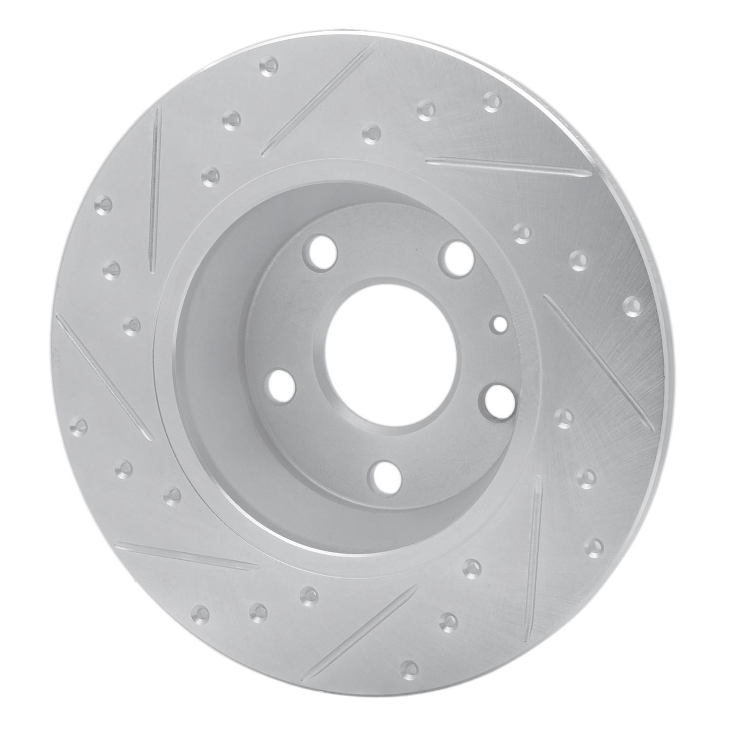 DYN 631-73053R DFC Brake Rotor - Drilled and Slotted - Silver - Image 5
