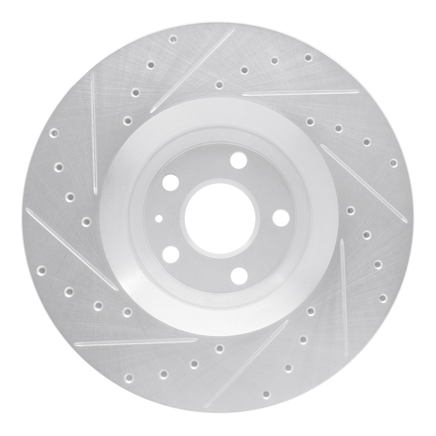 DYN 631-73054R DFC Brake Rotor - Drilled and Slotted - Silver - Image 4