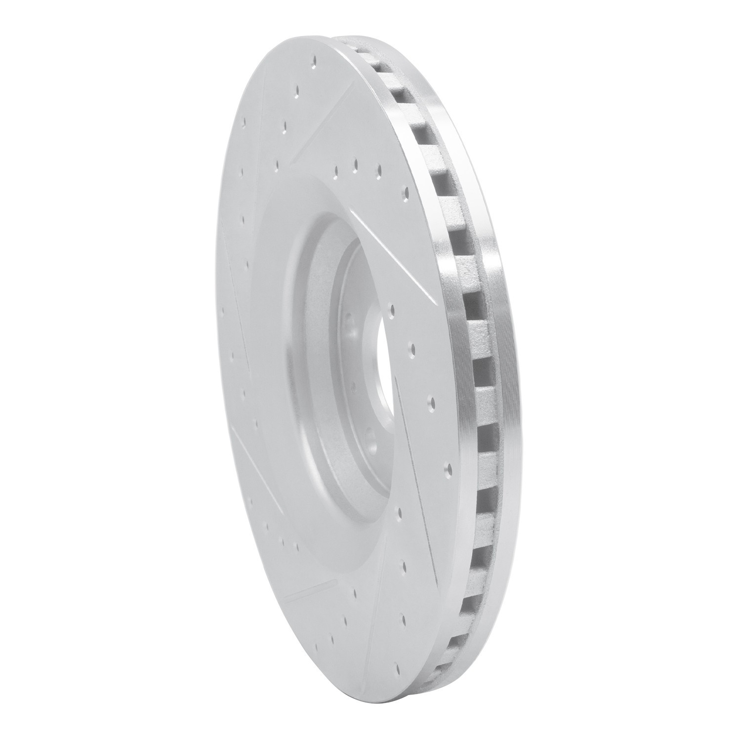 DYN 631-73054R DFC Brake Rotor - Drilled and Slotted - Silver - Image 2