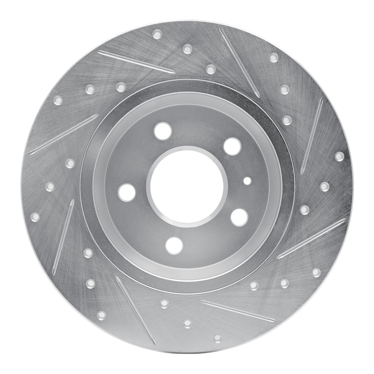 DYN 631-73061L DFC Brake Rotor - Drilled and Slotted - Silver - Image 4