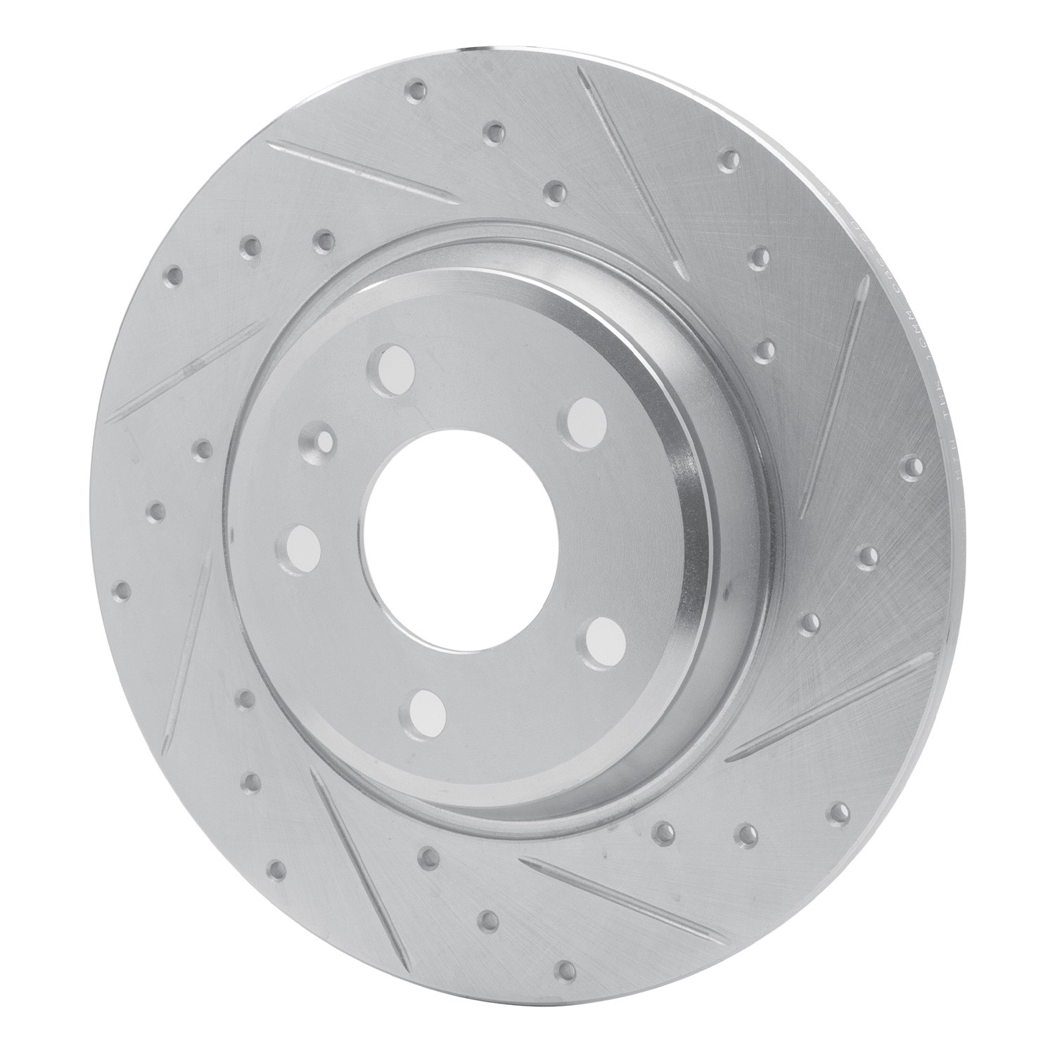 DYN 631-73061R DFC Brake Rotor - Drilled and Slotted - Silver - Image 3