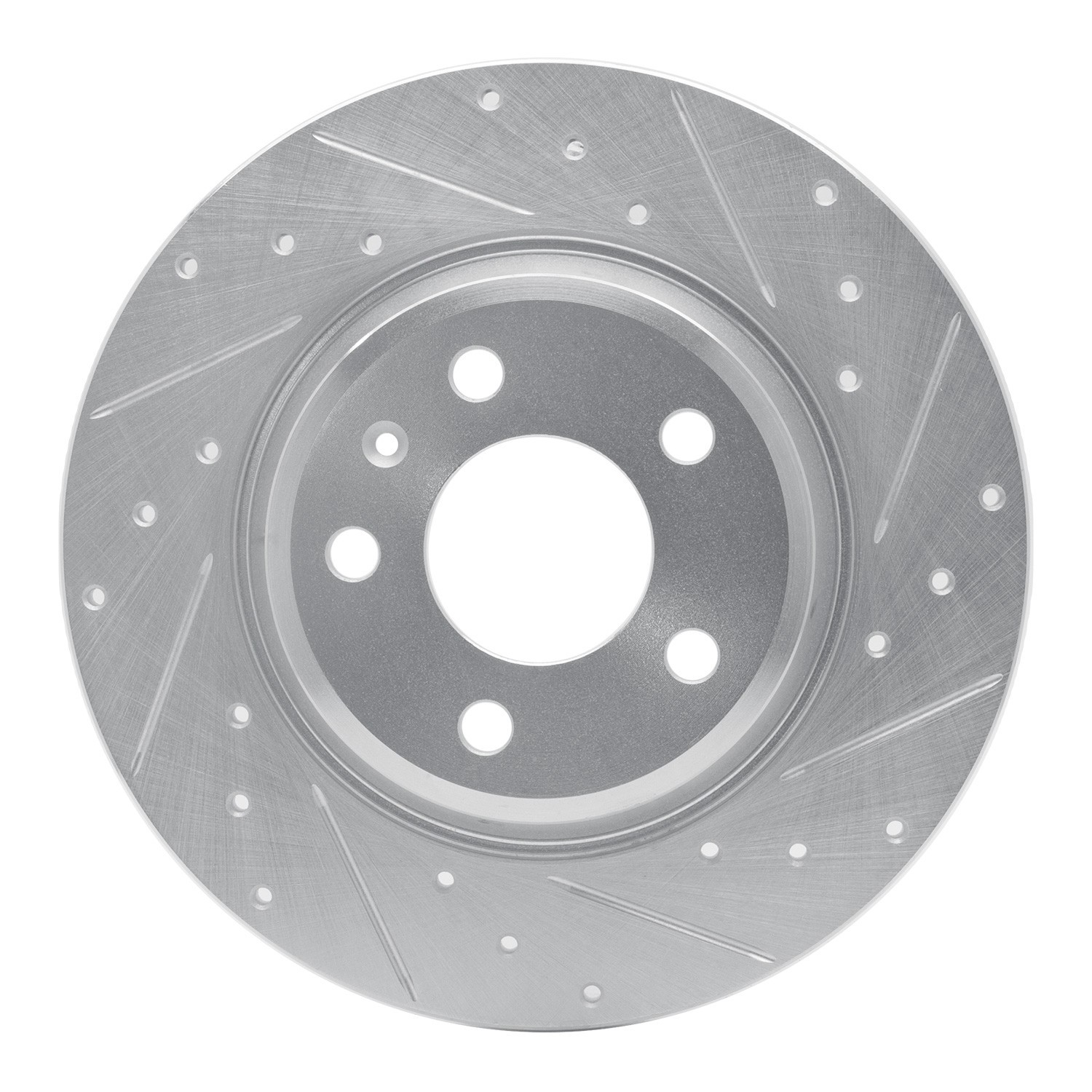 DYN 631-73061R DFC Brake Rotor - Drilled and Slotted - Silver