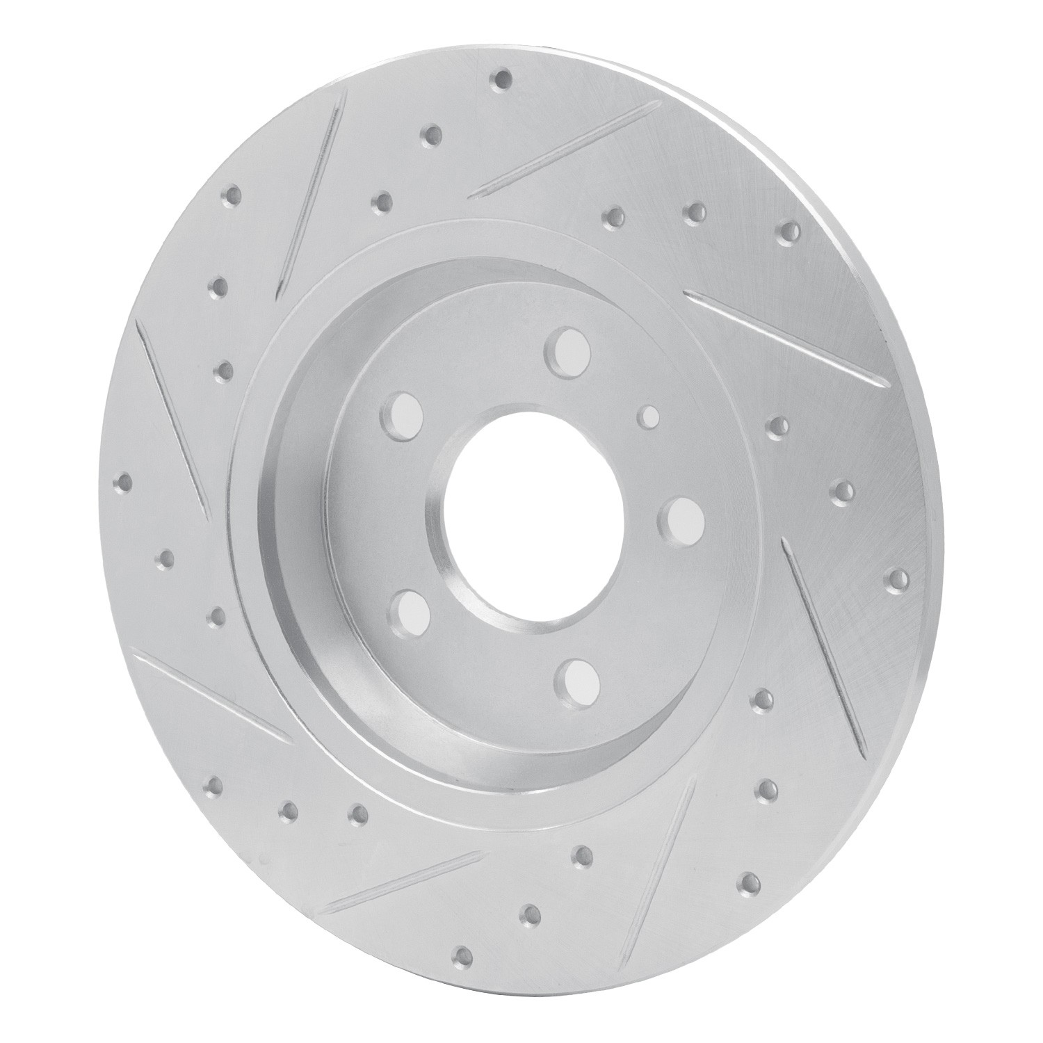 DYN 631-73061R DFC Brake Rotor - Drilled and Slotted - Silver - Image 2