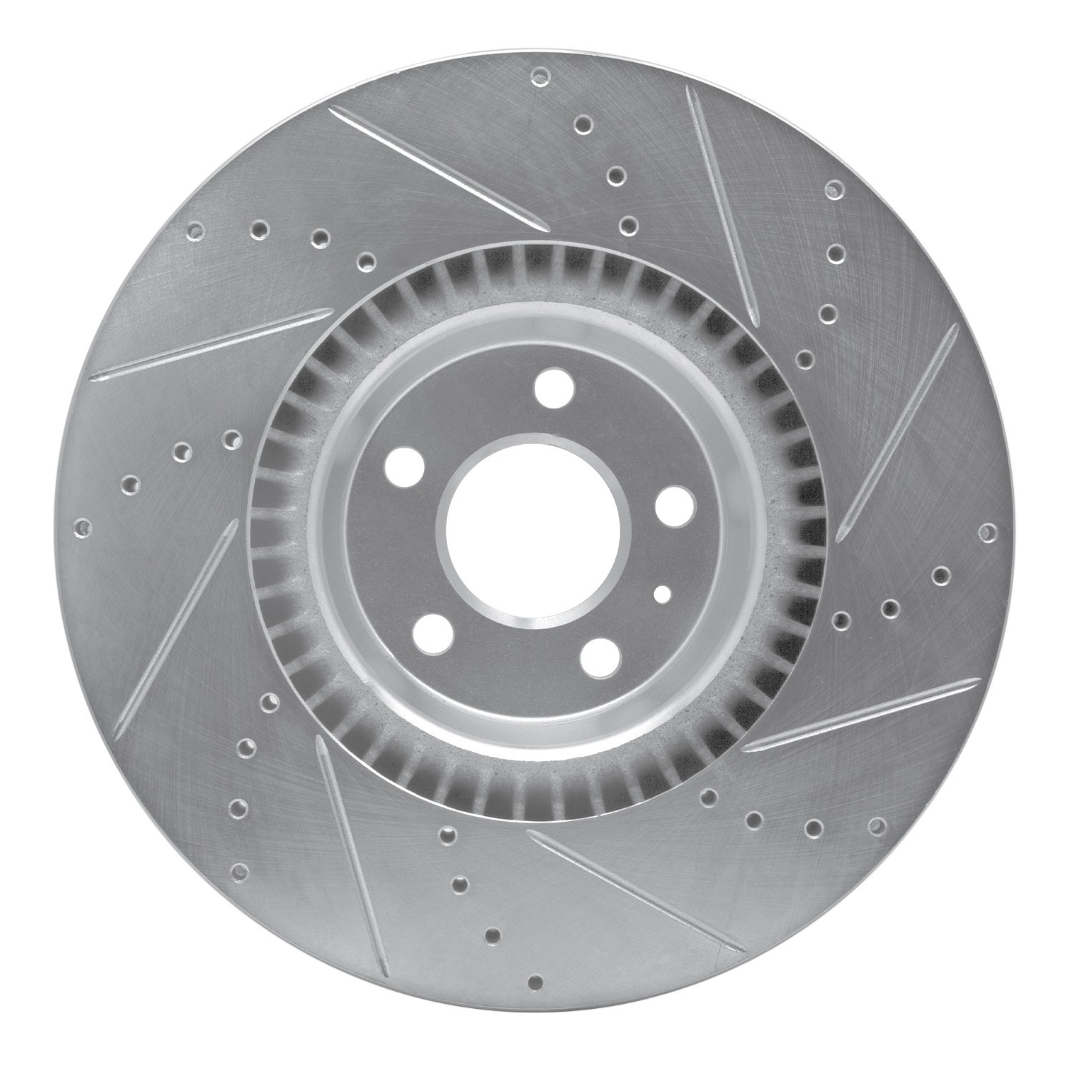 DYN 631-73064L DFC Brake Rotor - Drilled and Slotted - Silver - Image 5