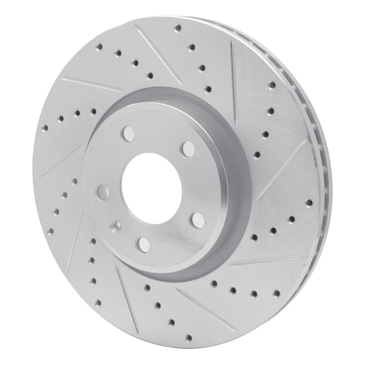 DYN 631-73065R DFC Brake Rotor - Drilled and Slotted - Silver - Image 3