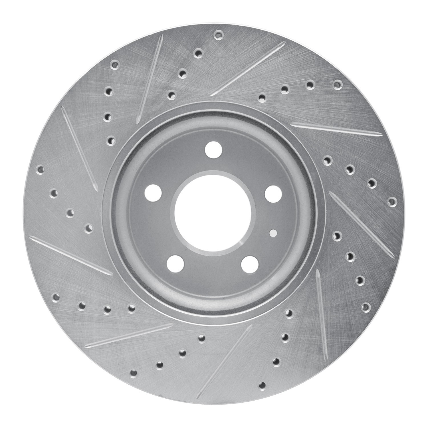 DYN 631-73065R DFC Brake Rotor - Drilled and Slotted - Silver - Image 4