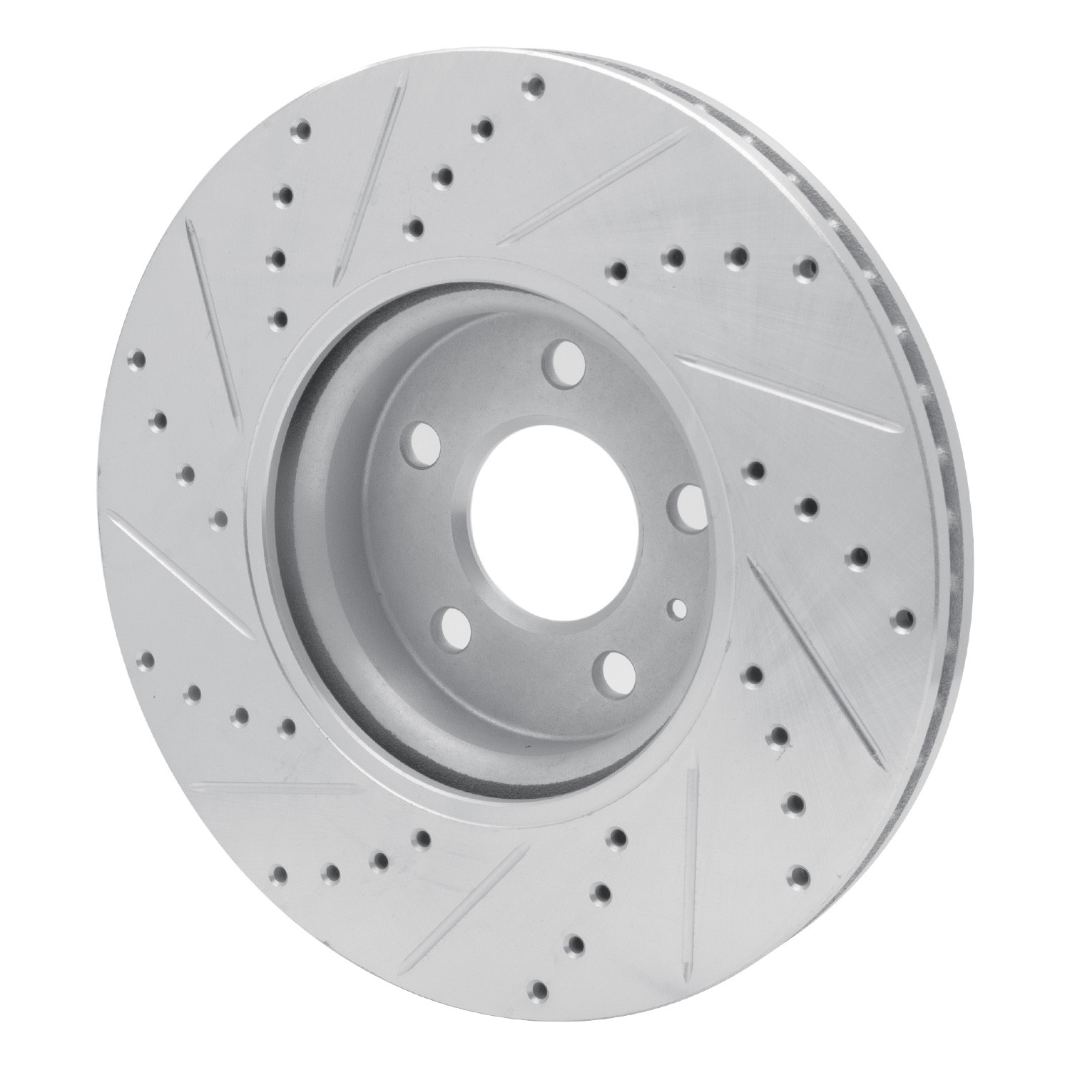 DYN 631-73065R DFC Brake Rotor - Drilled and Slotted - Silver - Image 2