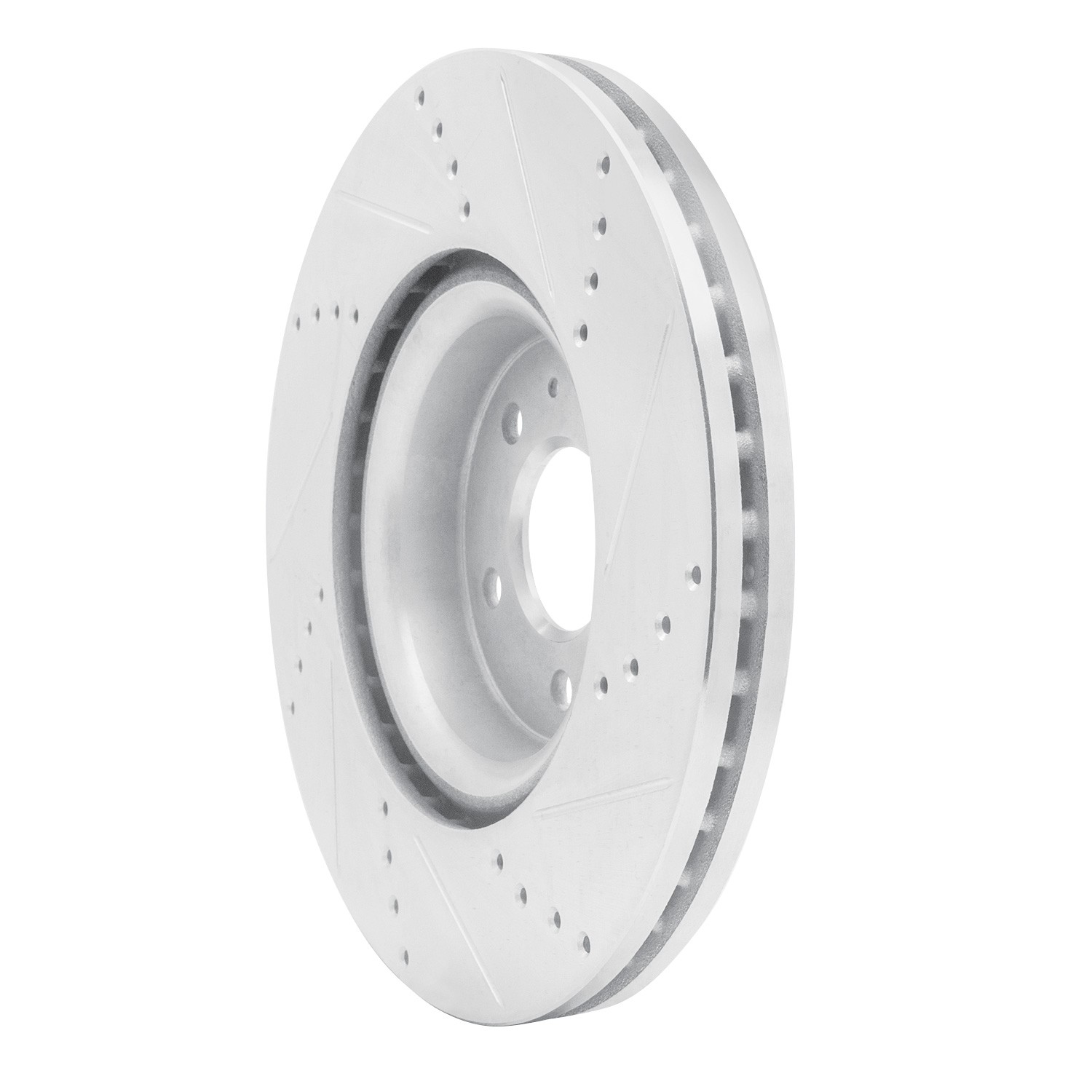 DYN 631-73067L DFC Brake Rotor - Drilled and Slotted - Silver - Image 5