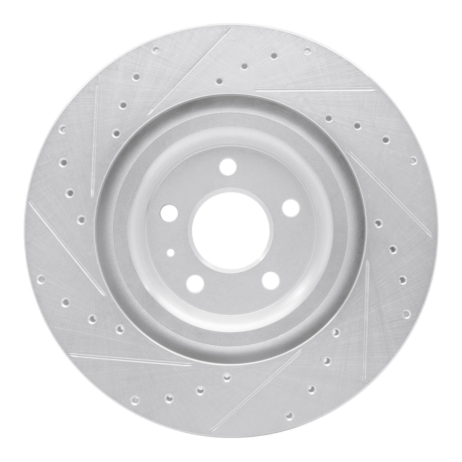 DYN 631-73079R DFC Brake Rotor - Drilled and Slotted - Silver - Image 4