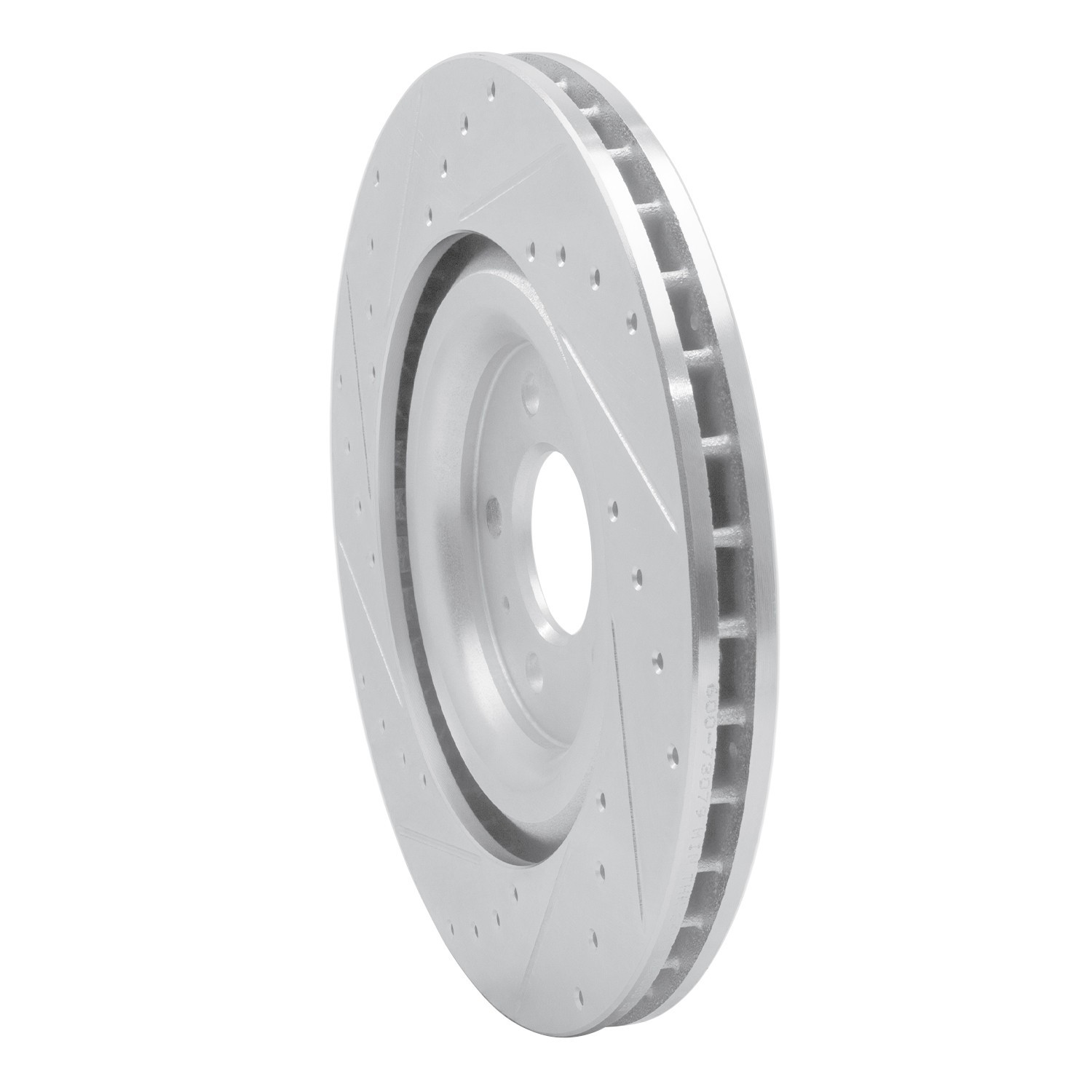 DYN 631-73079R DFC Brake Rotor - Drilled and Slotted - Silver - Image 2