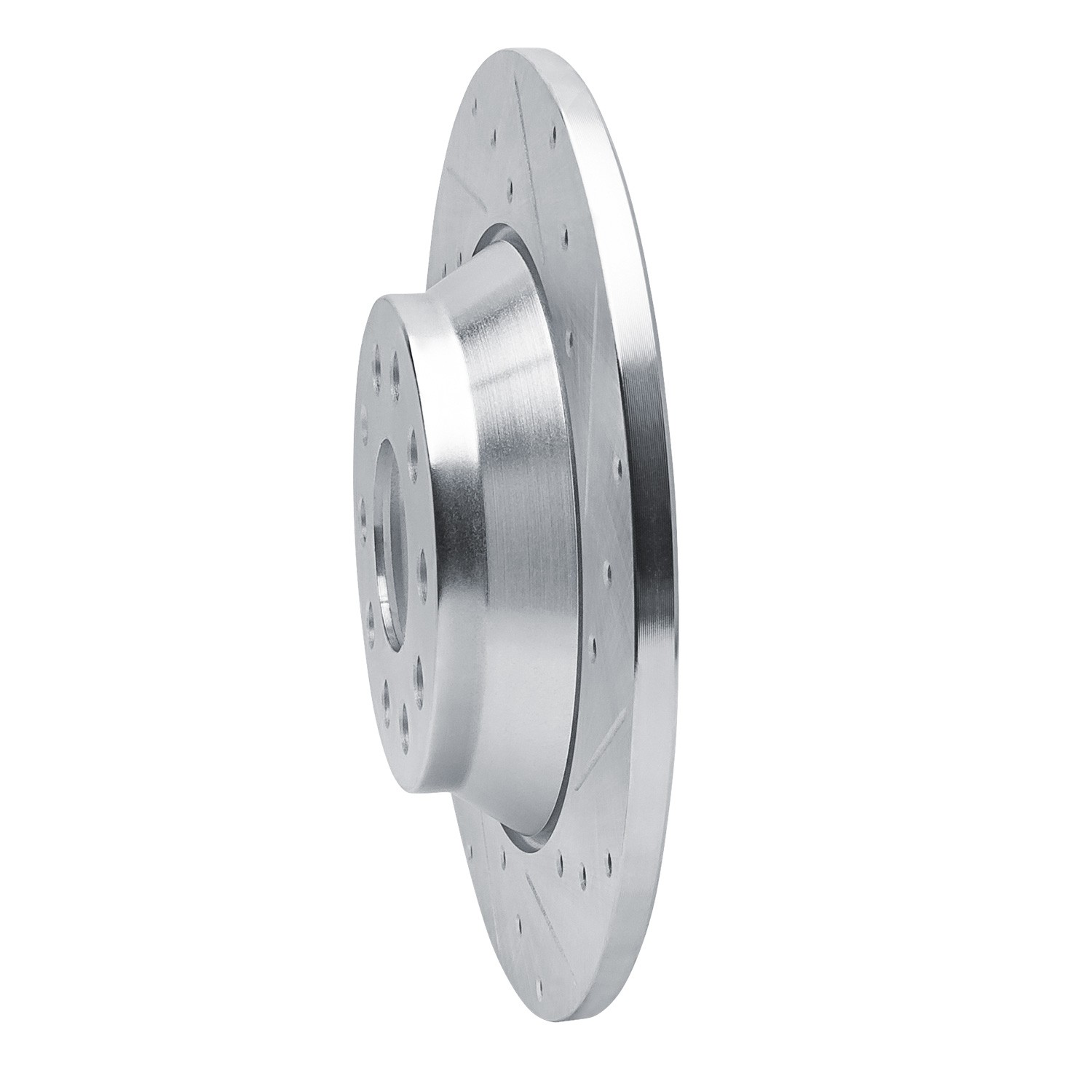 DYN 631-73082R DFC Brake Rotor - Drilled and Slotted - Silver - Image 2