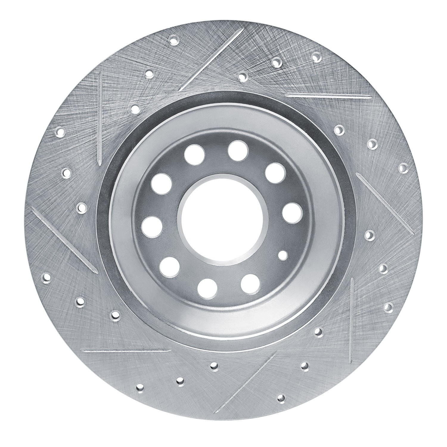 DYN 631-73082R DFC Brake Rotor - Drilled and Slotted - Silver - Image 5