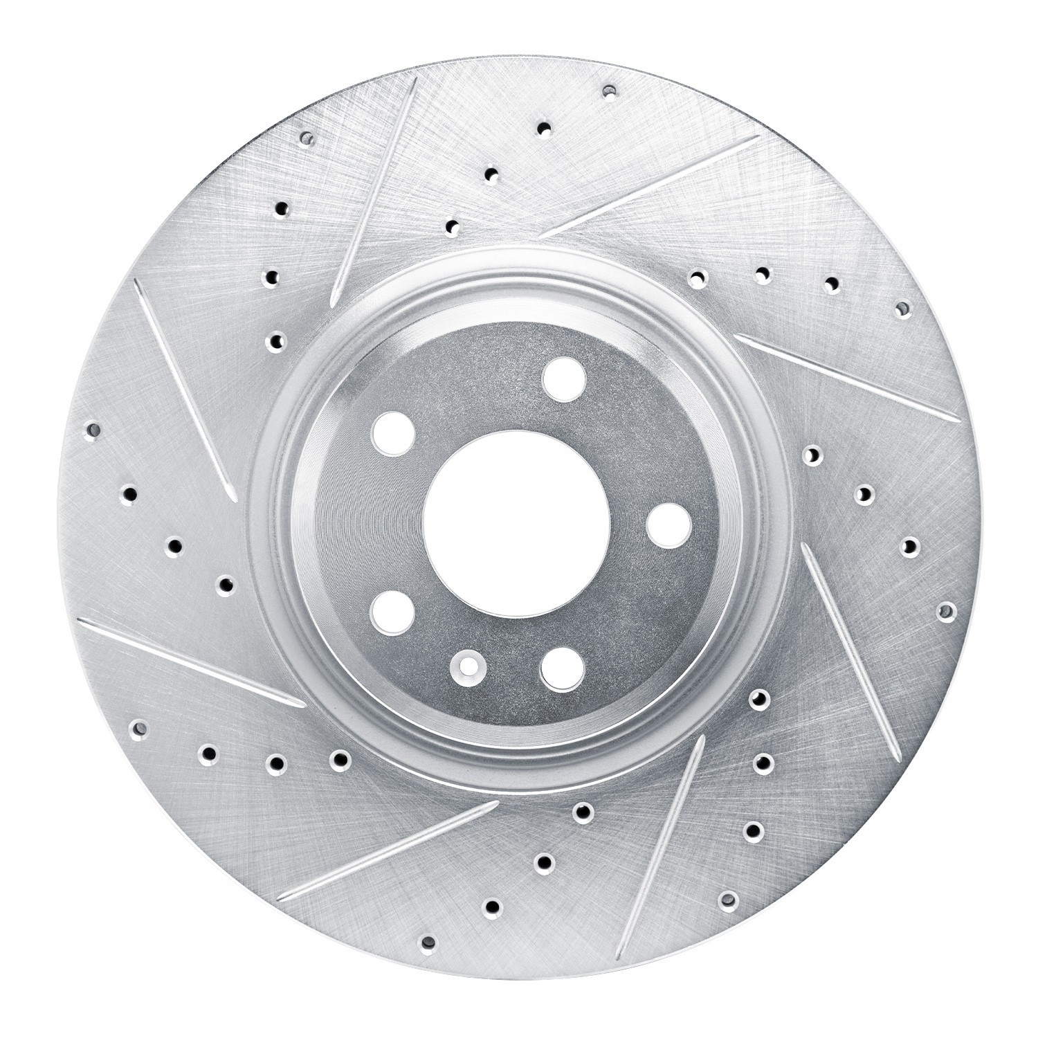 DYN 631-73083L DFC Brake Rotor - Drilled and Slotted - Silver - Image 3