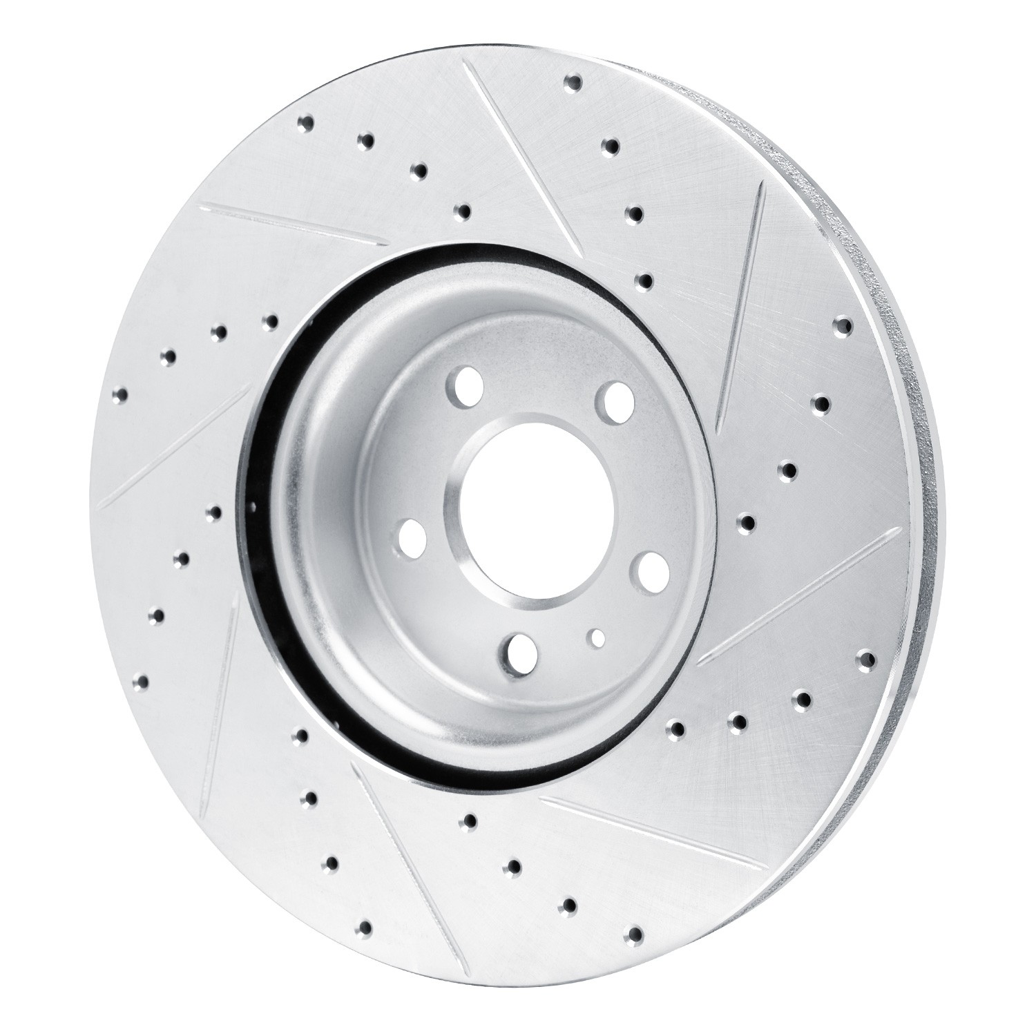 DYN 631-73083L DFC Brake Rotor - Drilled and Slotted - Silver - Image 5