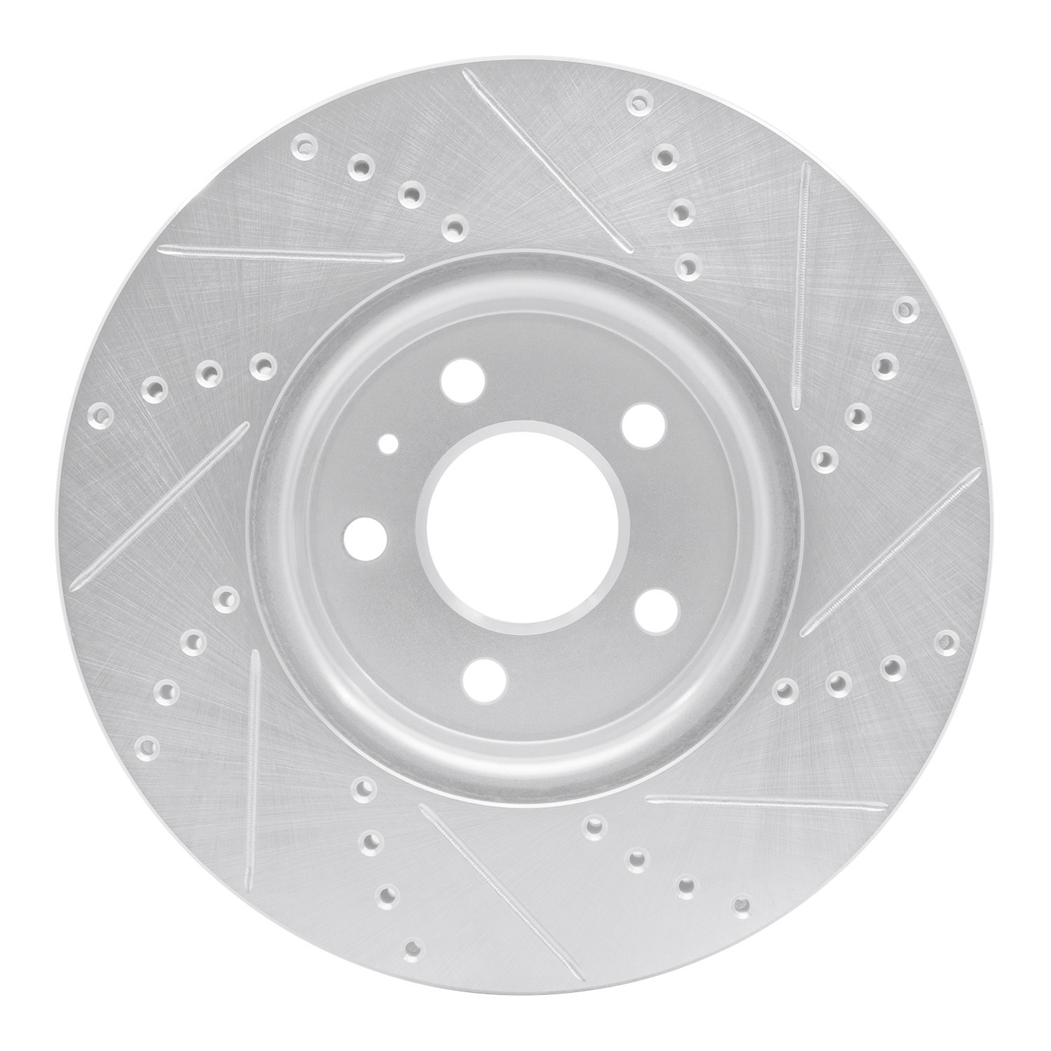 DYN 631-73086L DFC Brake Rotor - Drilled and Slotted - Silver - Image 5