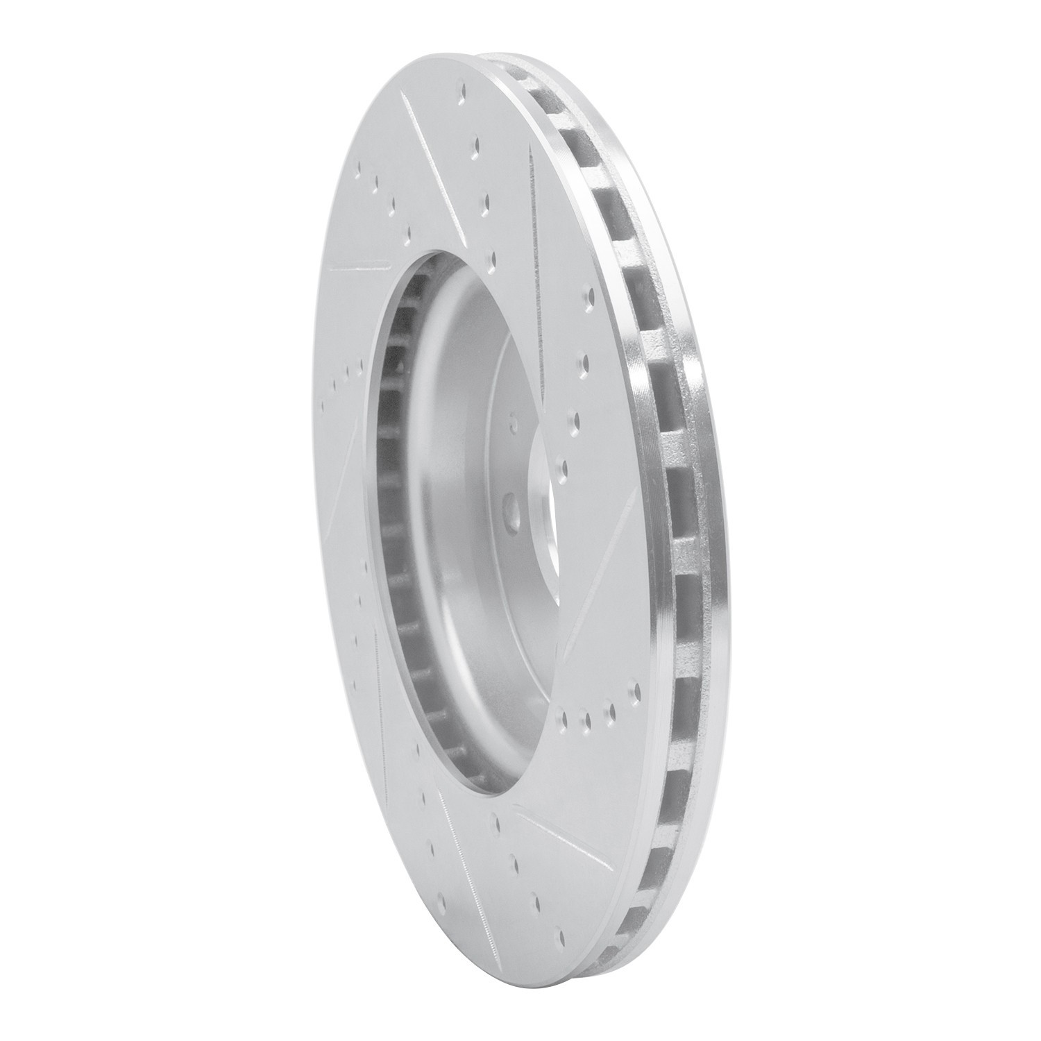 DYN 631-73086L DFC Brake Rotor - Drilled and Slotted - Silver - Image 3