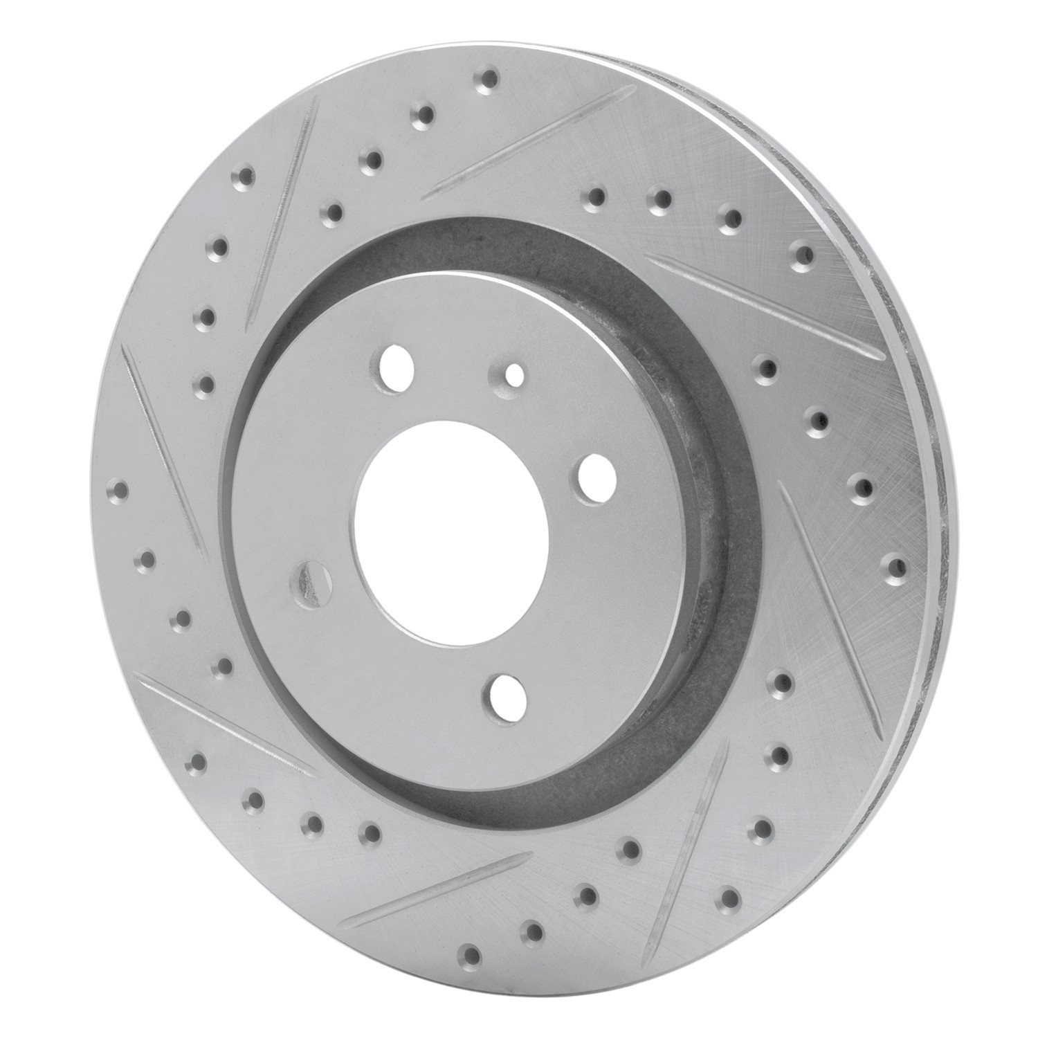 DYN 631-74008L DFC Brake Rotor - Drilled and Slotted - Silver - Image 3